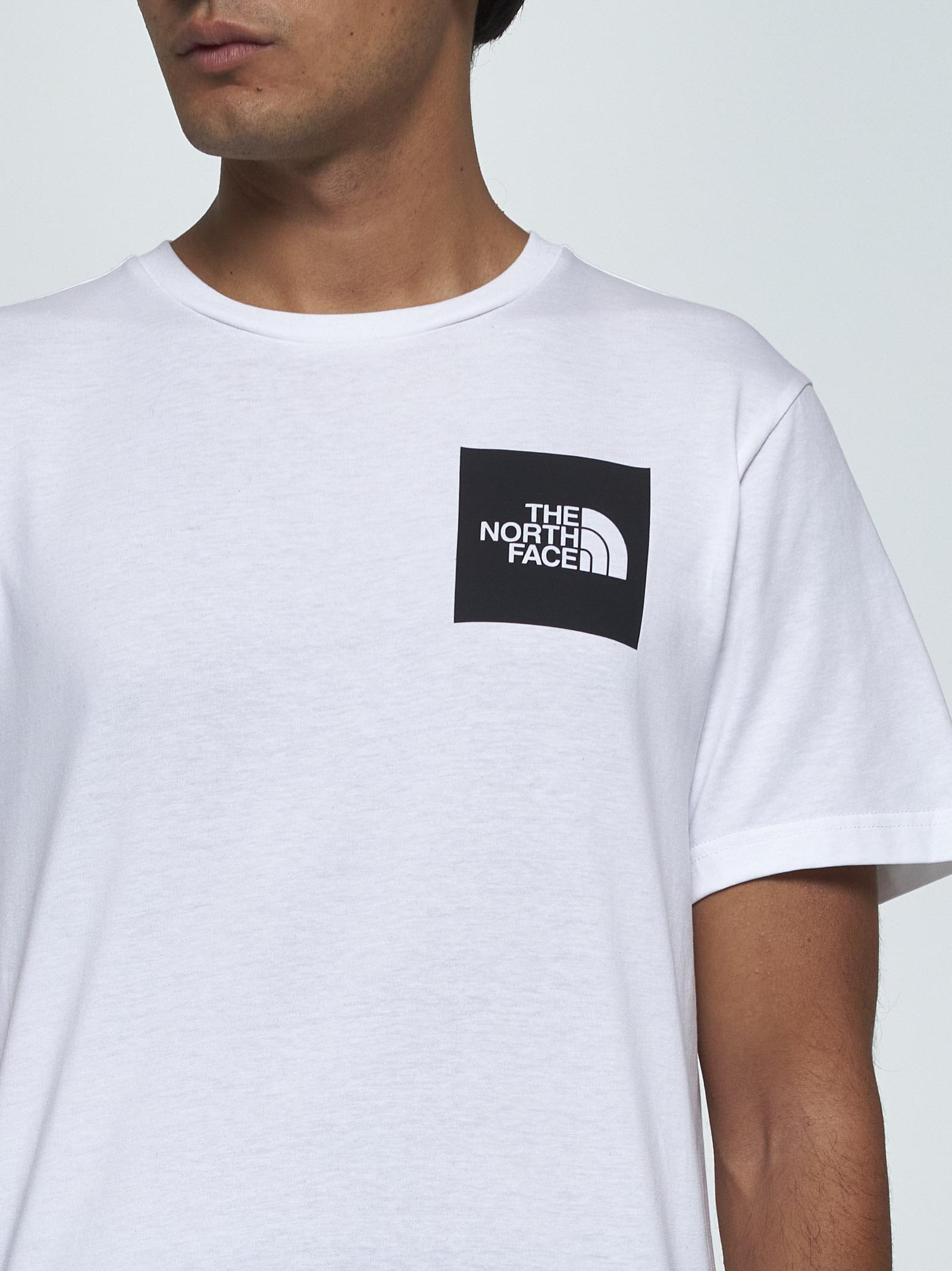 Shop The North Face Logo Cotton-blend T-shirt In Tnf White