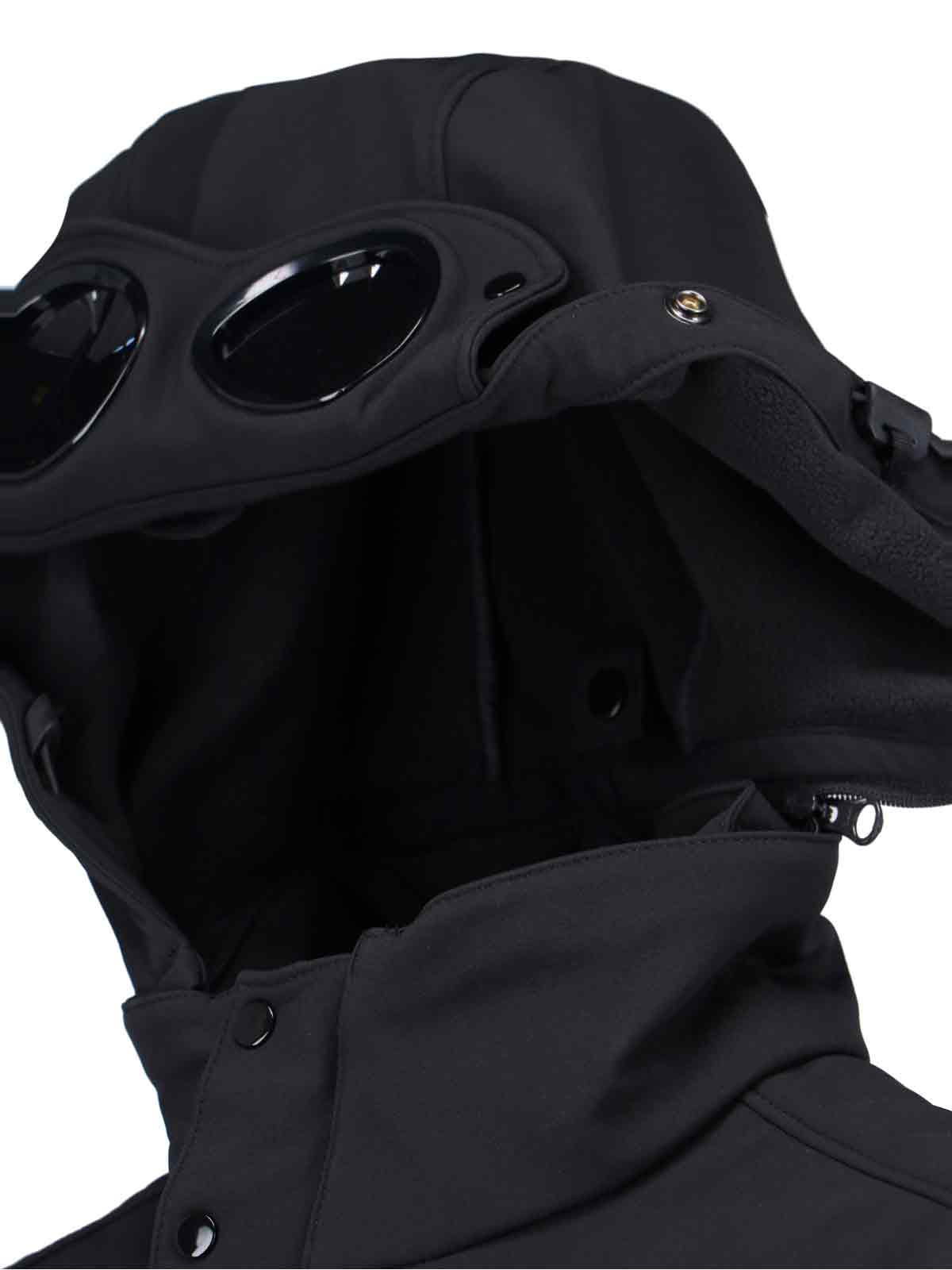 C.p. Company Mens Sleeveless Jacket With Integrated Goggles And High Collar In Black