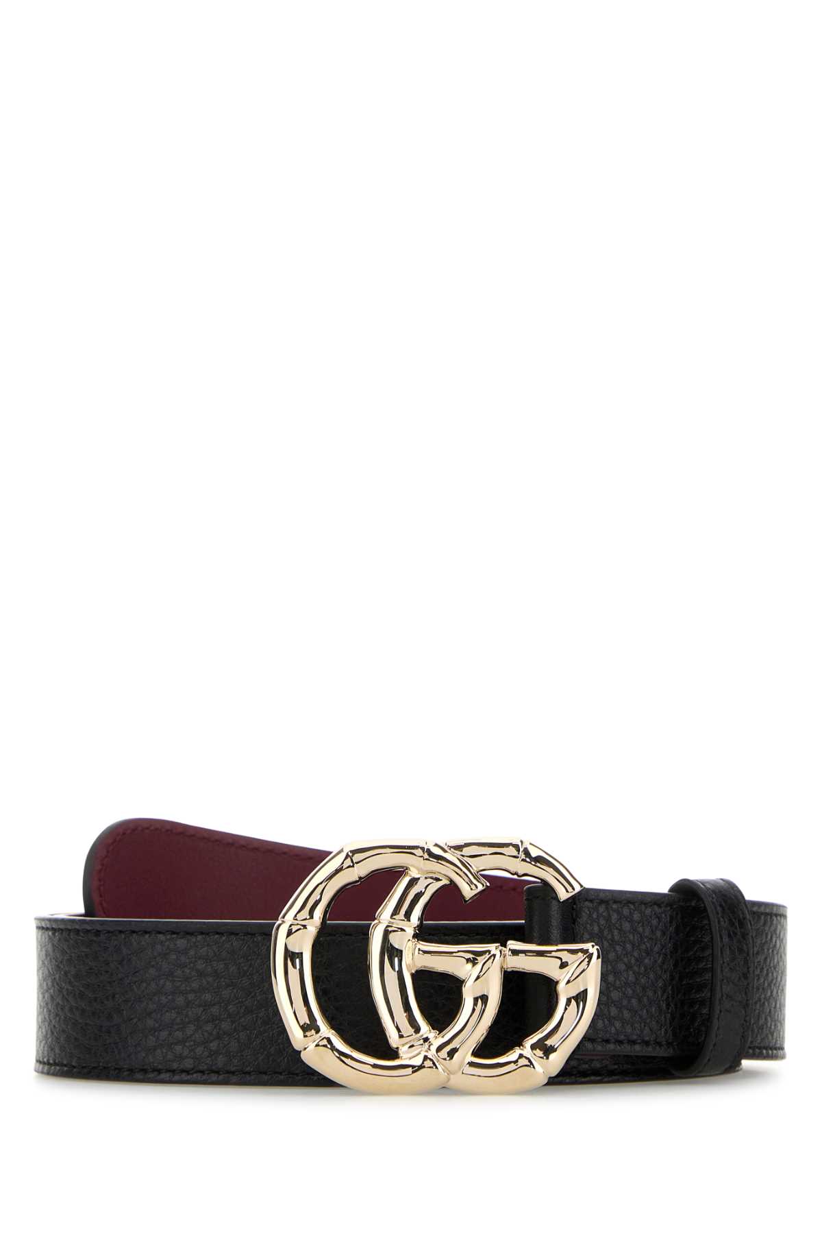Gucci Black Leather Belt In Black