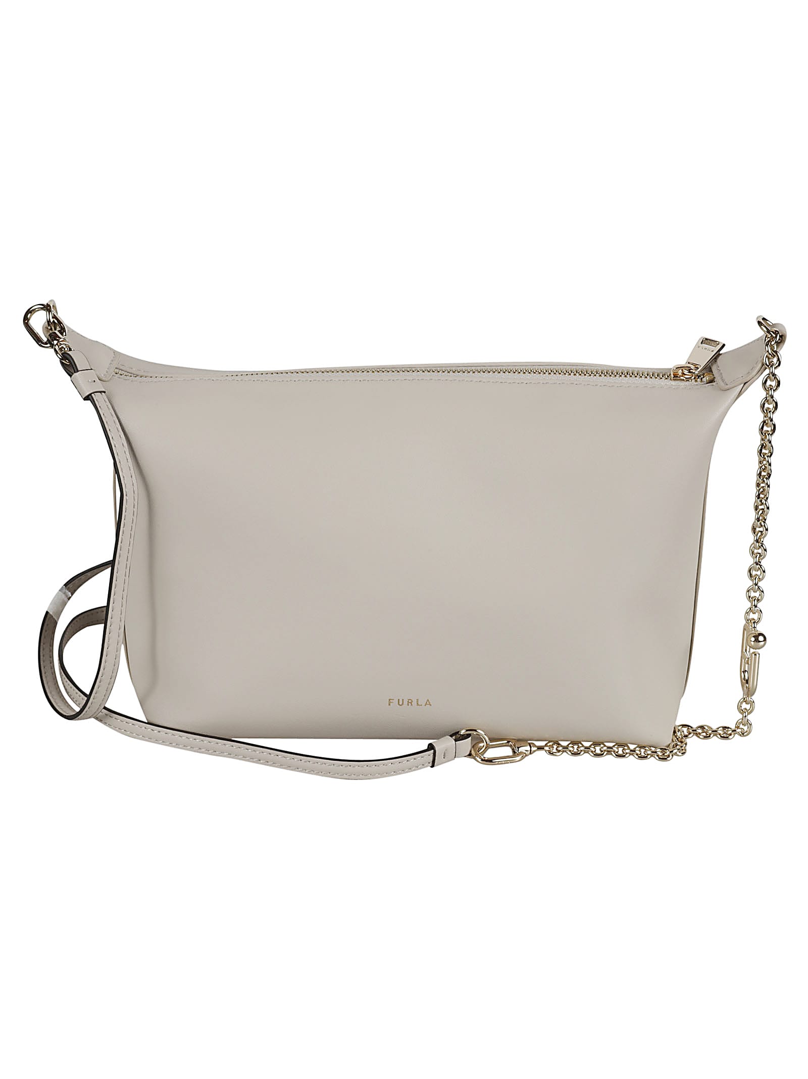 Shop Furla Chain Detail Shoulder Bag In Van00