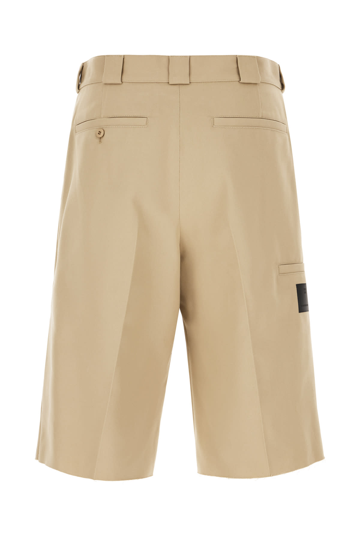 Shop Givenchy Cappuccino Polyester Blend Bermuda Shorts In Beige