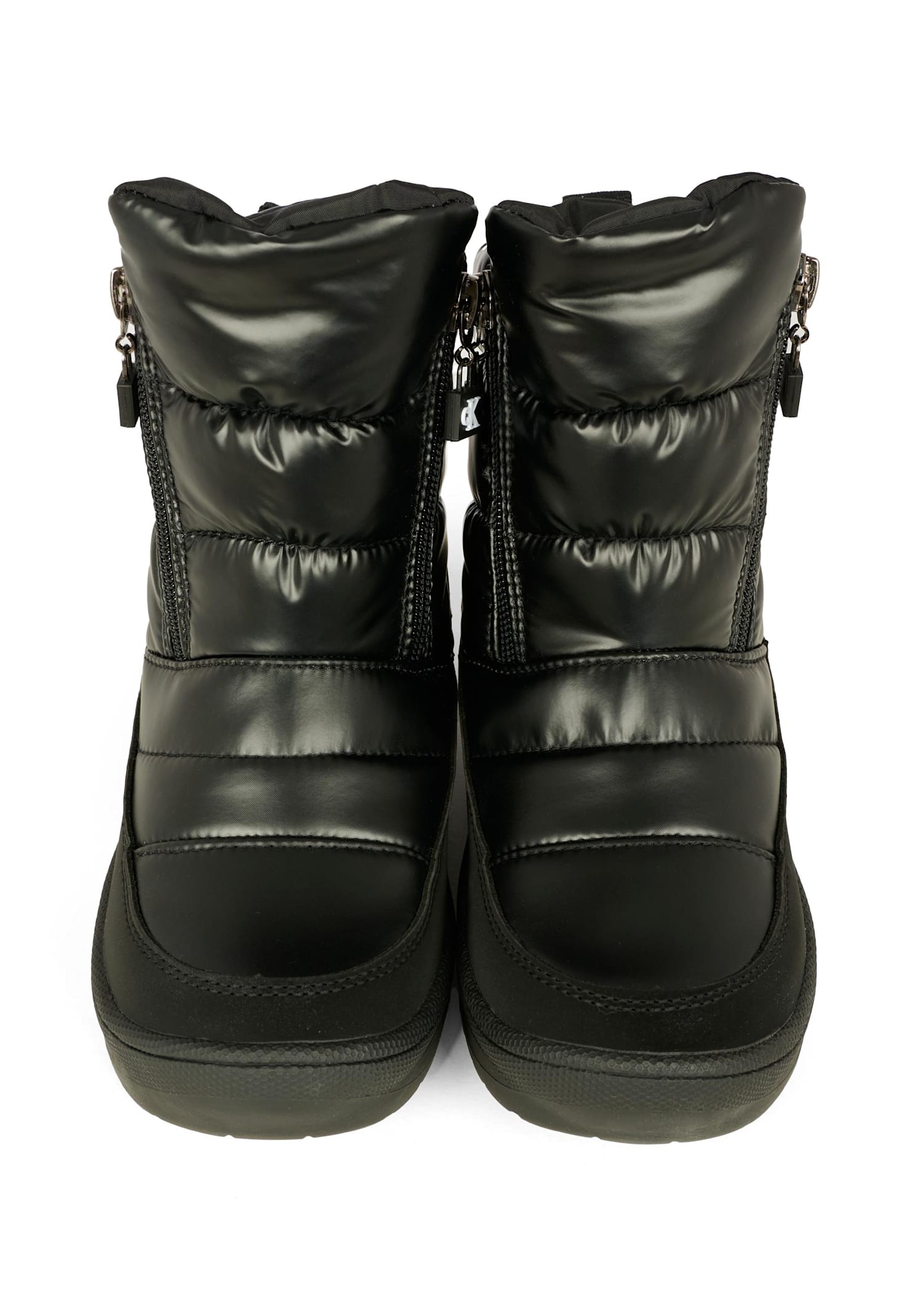 Calvin Klein Black Snow Boots For Kids In Black