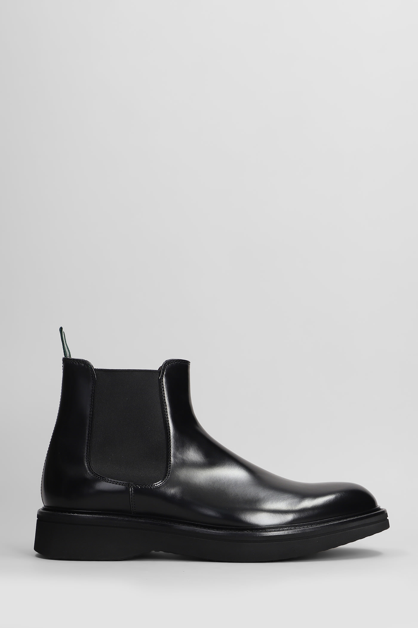 Combat Boots In Black Leather