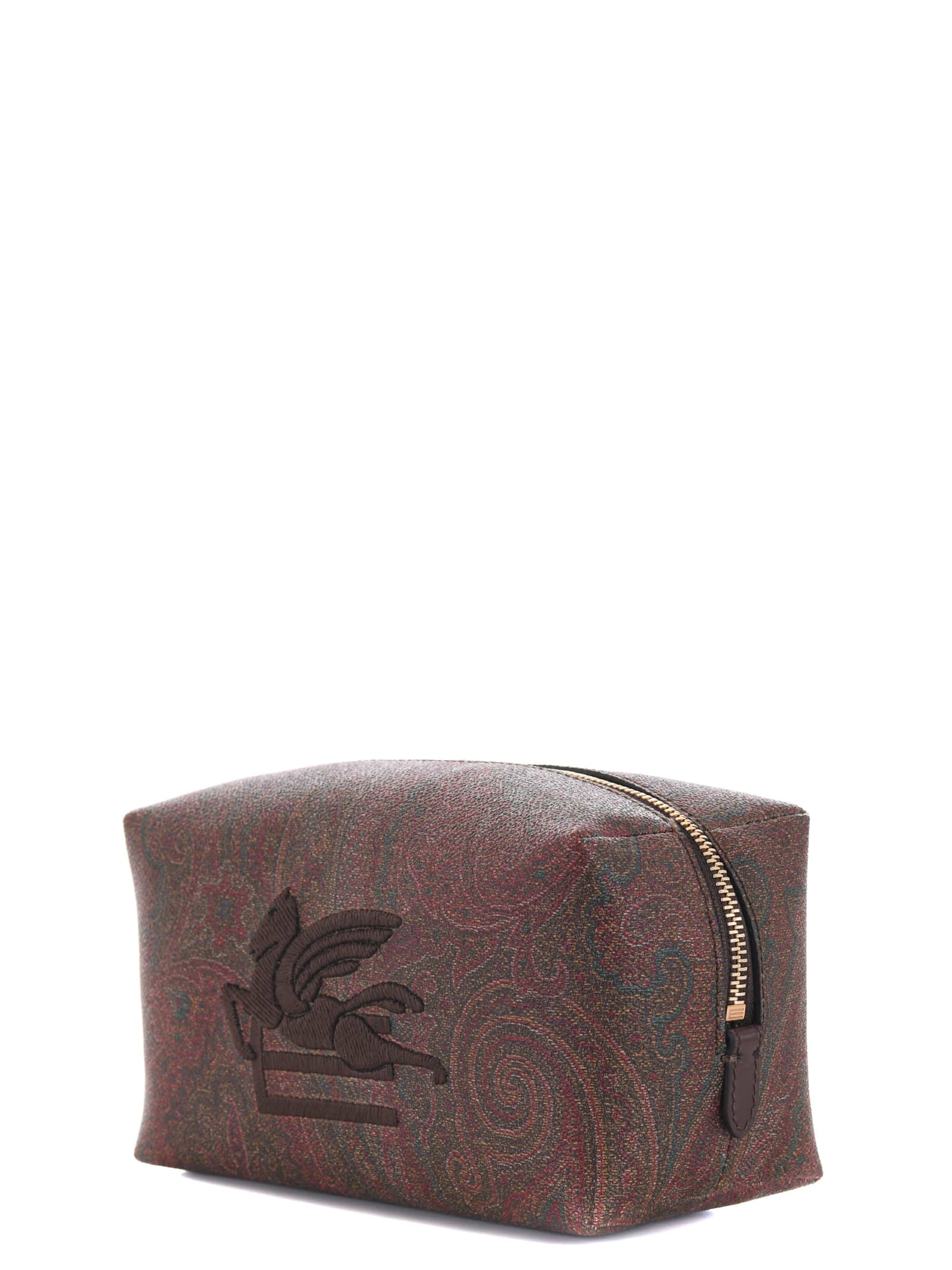 Shop Etro Clutch Bag In Bordeaux