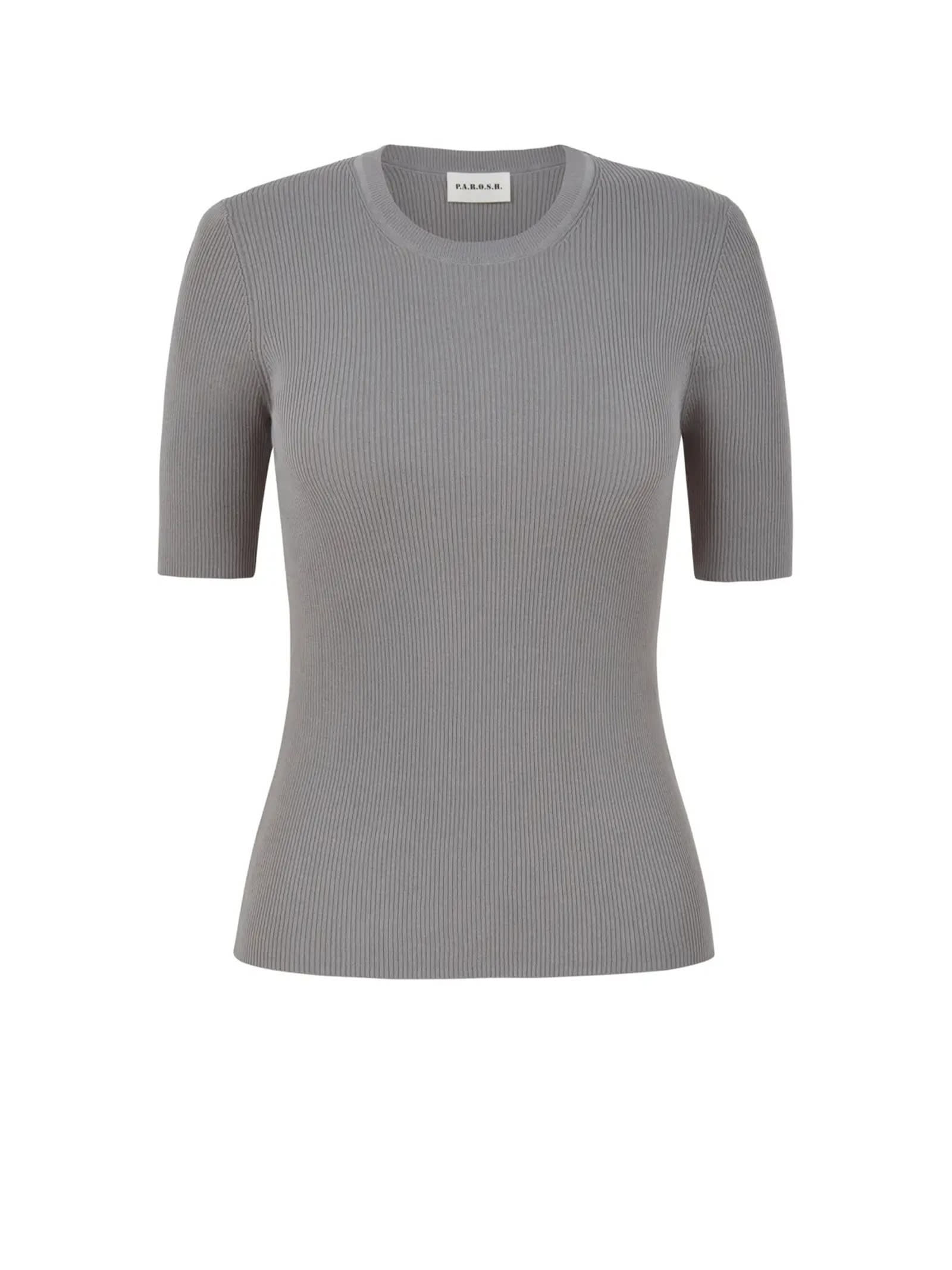 Parosh Gray Short-sleeved Shirt