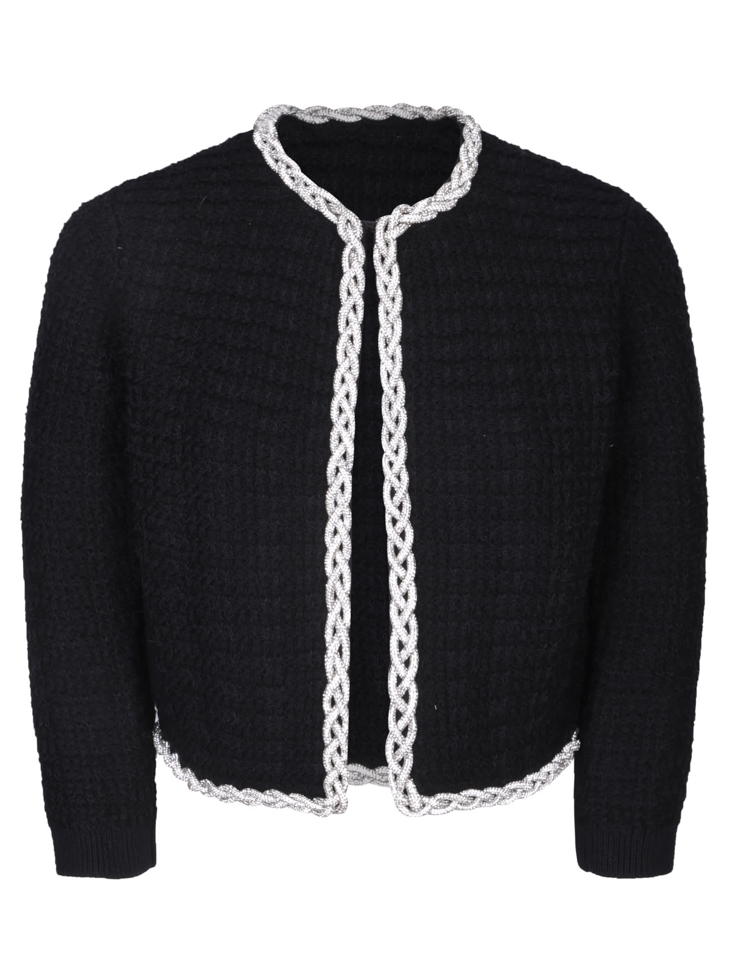 Crystal Black Tweed Cardigan Jacket