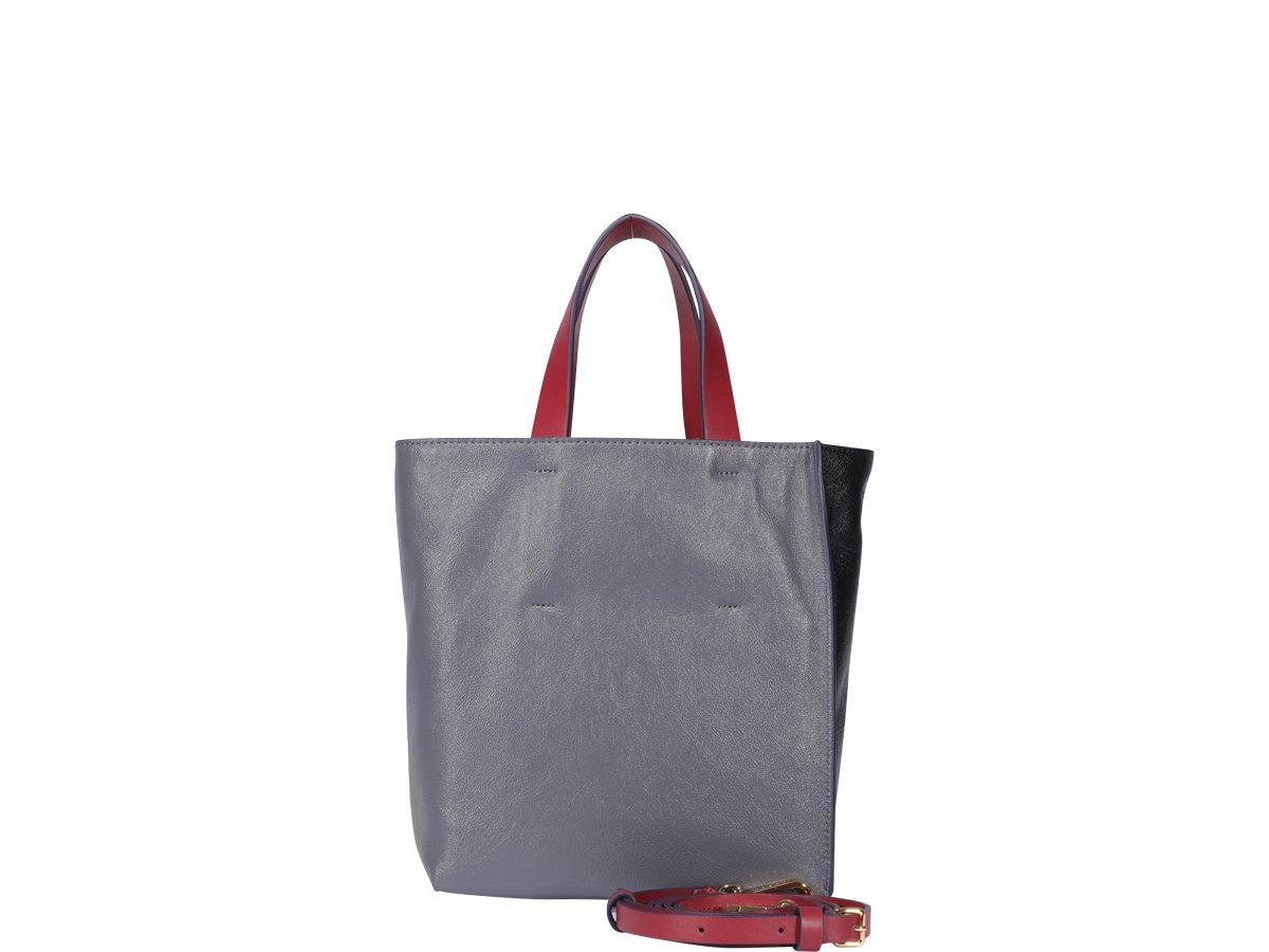 Shop Marni Museo Two-toned Tote Bag In Black