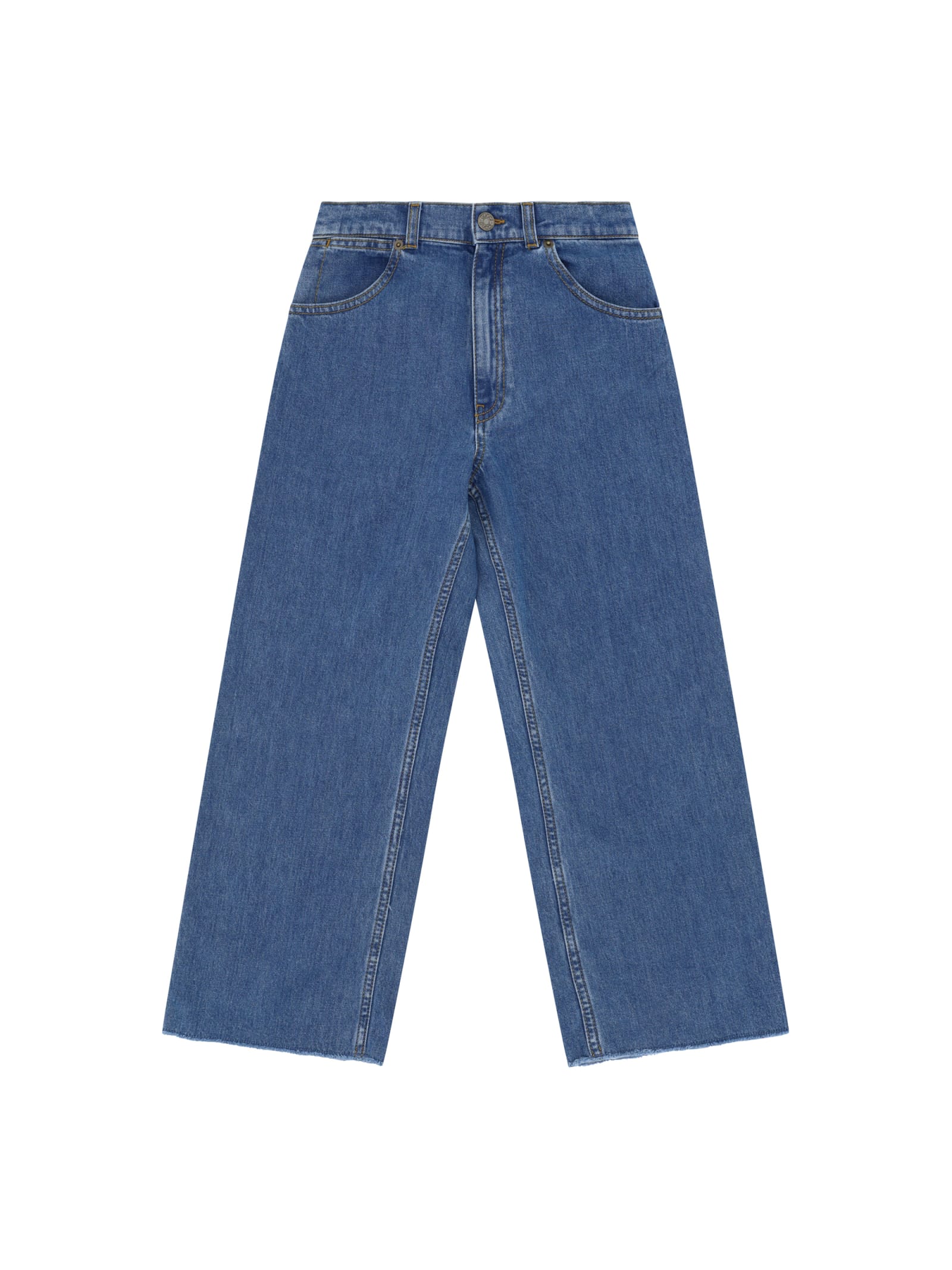 Gucci Kids' Jeans For Boy In Blue/mix