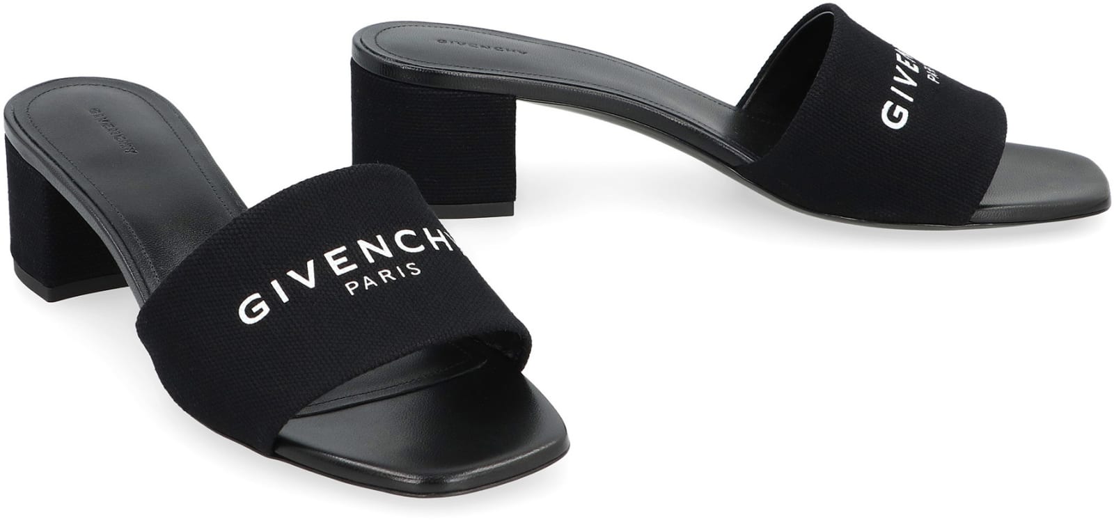 Shop Givenchy 4g Fabric Mules In Black