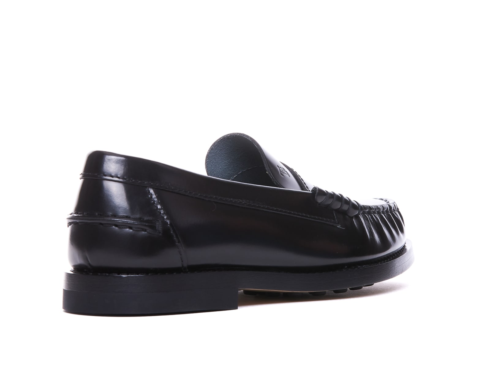 Shop Tod's Leather Loafers Tods In Black