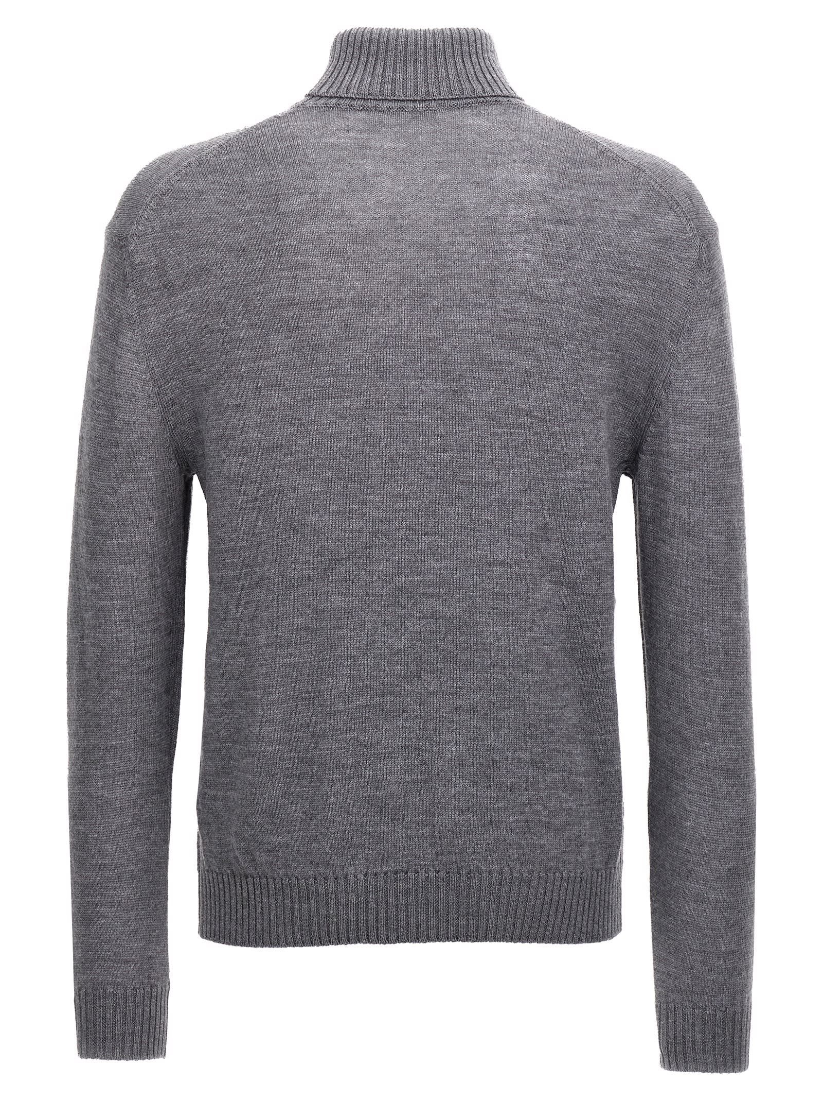 Shop Jil Sander High Neck Sweater In Gray