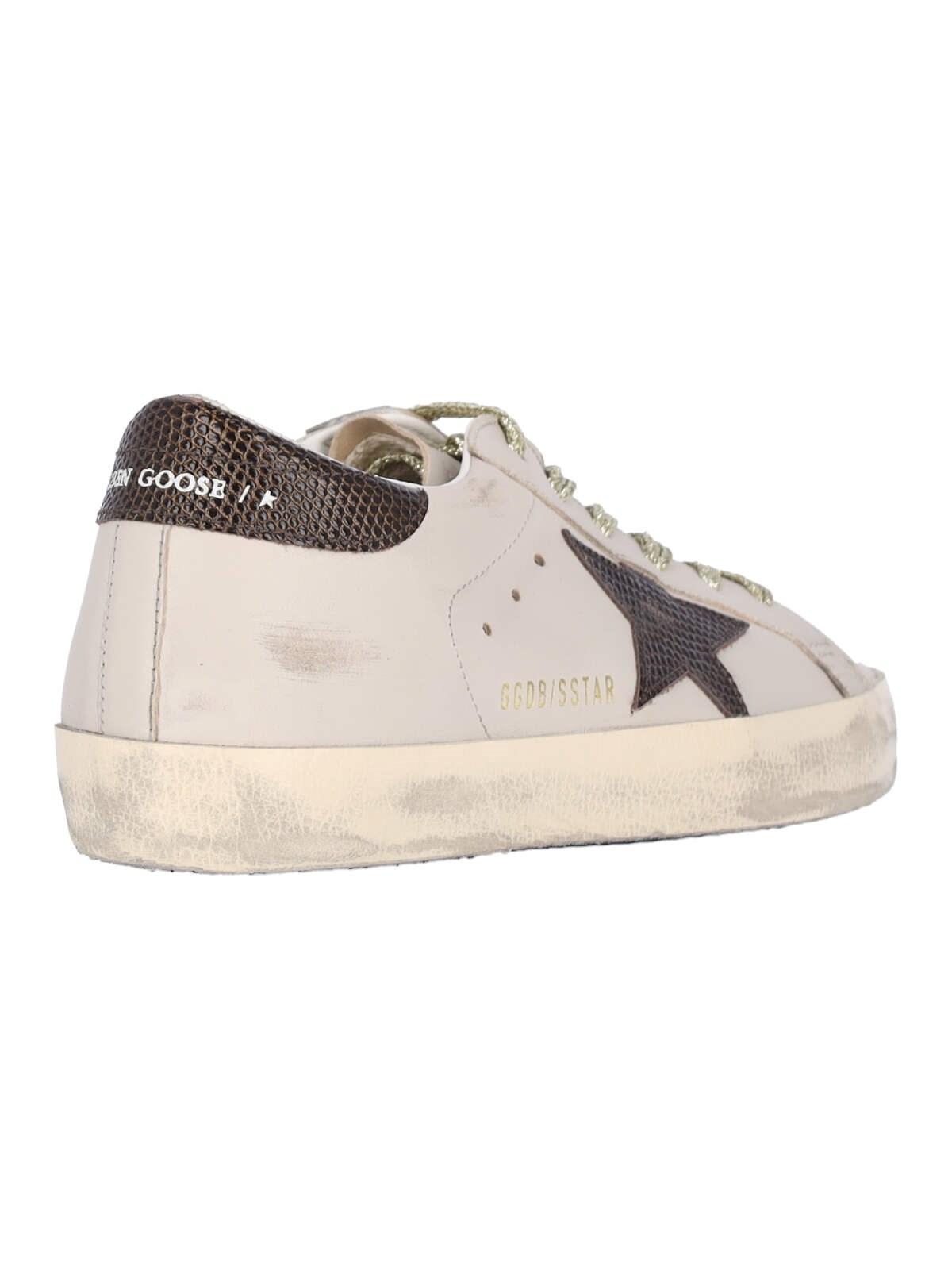 Shop Golden Goose Super-star Sneakers In Grey Morn/black Plum