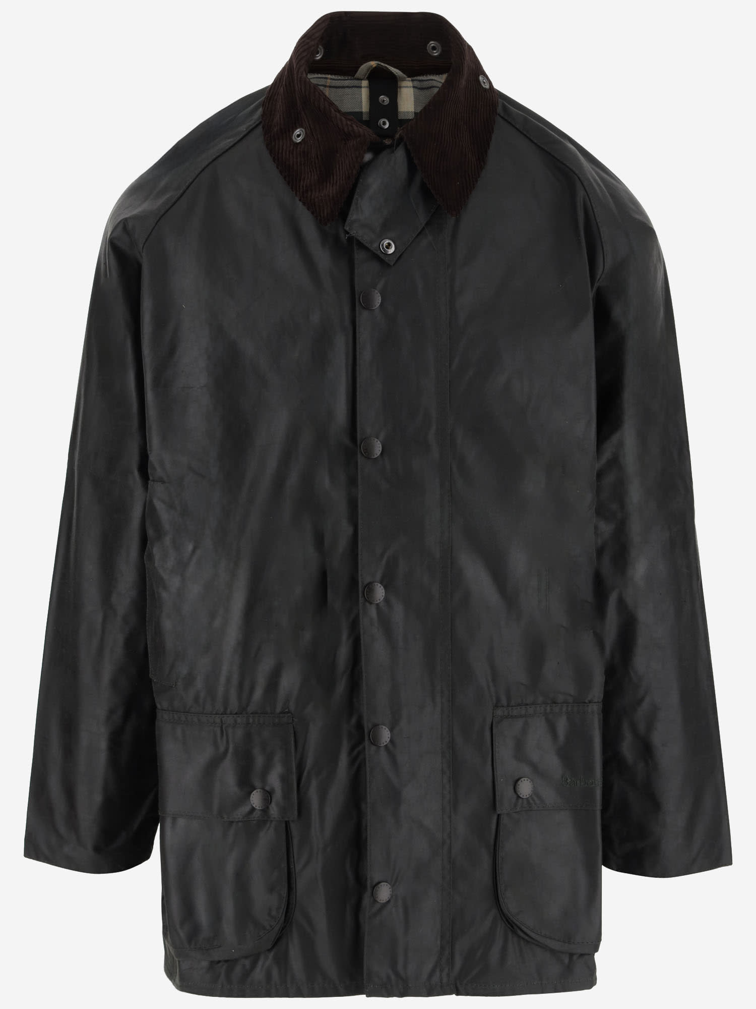 Shop Barbour Waxed Beaufort Jacket In Black