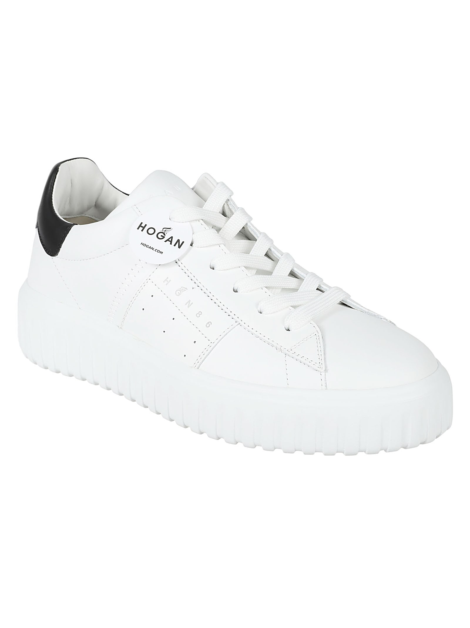 Shop Hogan H-stripes Sneakers In Bianco/nero