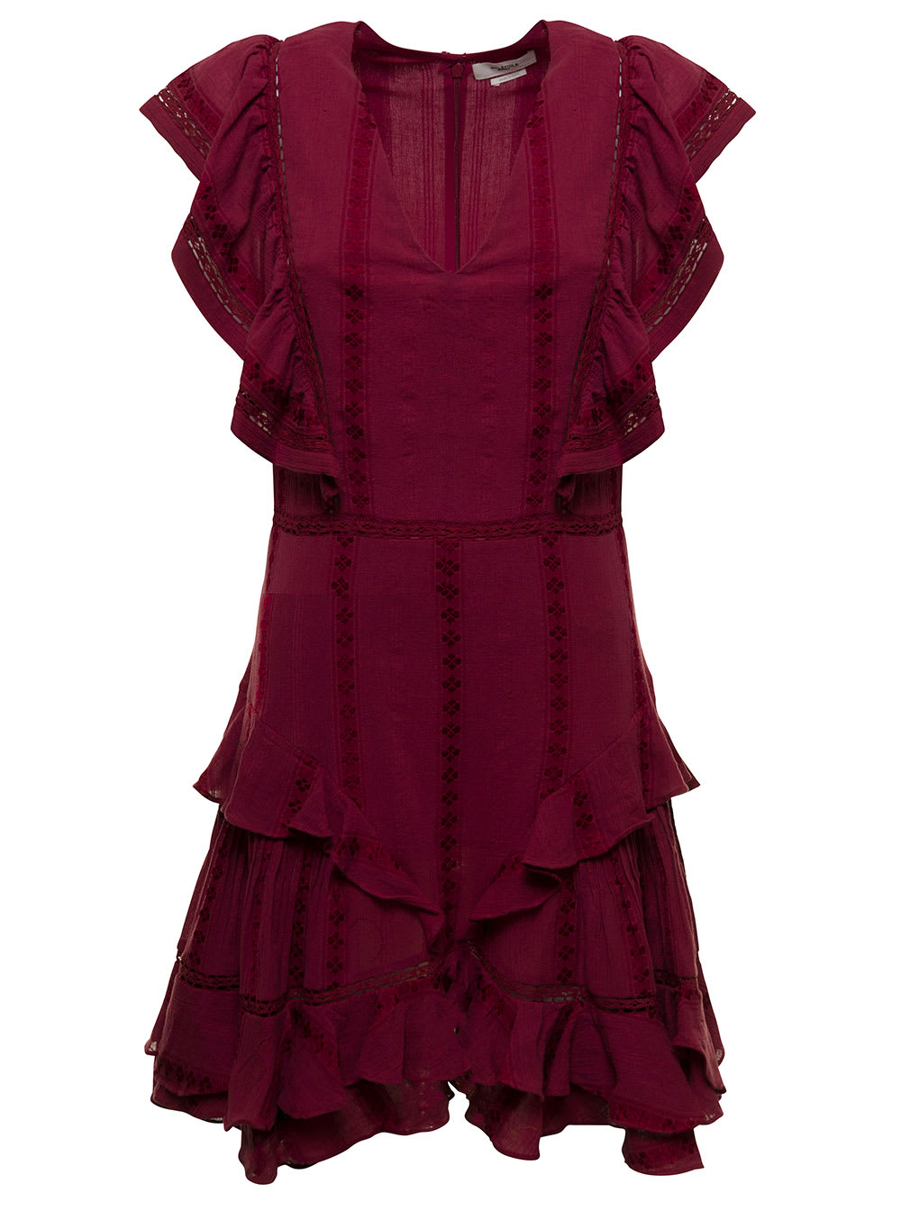 Isabel Marant Étoile Jaudrey Red Dress With Rufles