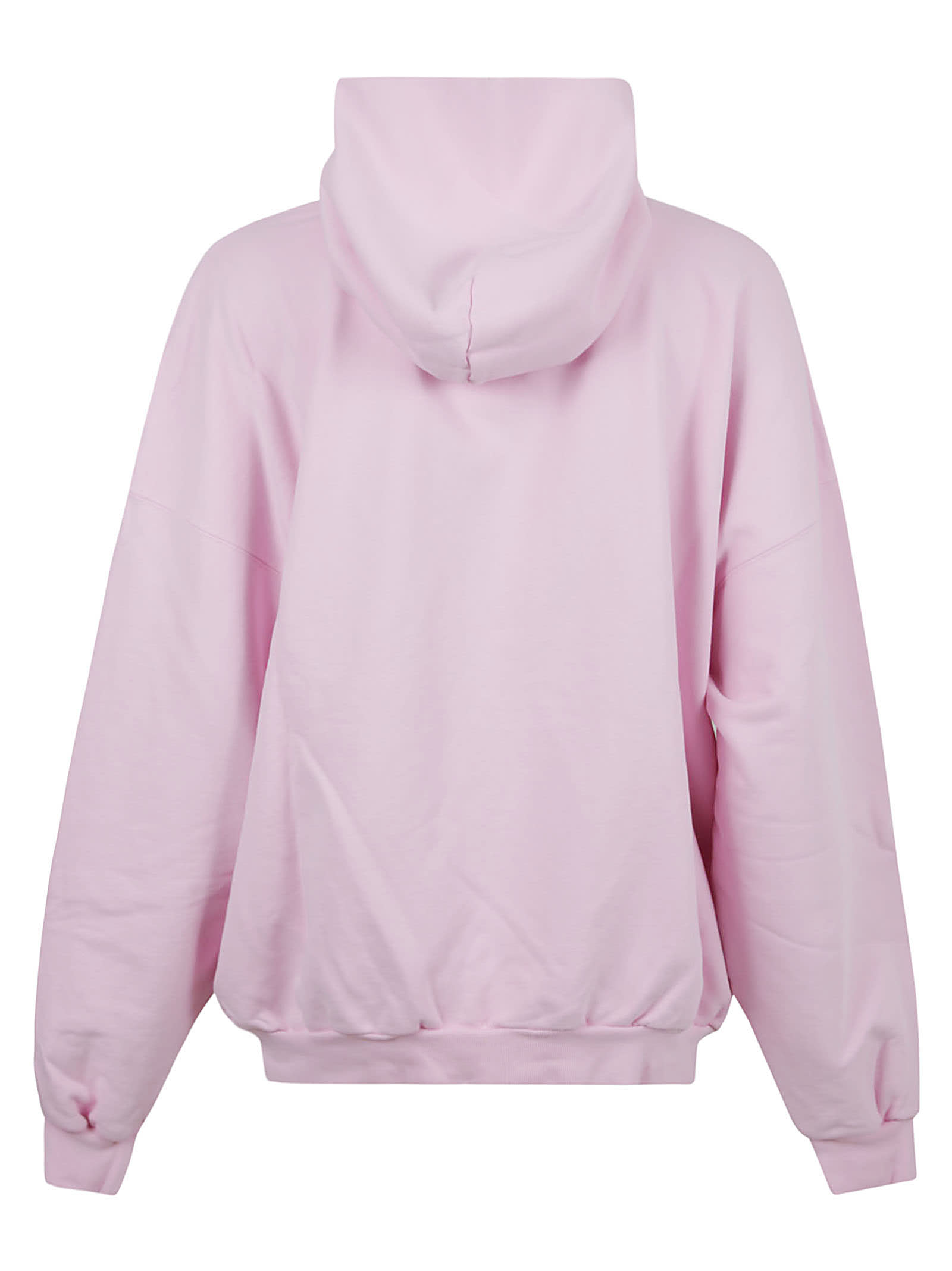 Shop Balenciaga Large Fit Hoodie In Light Pink/white