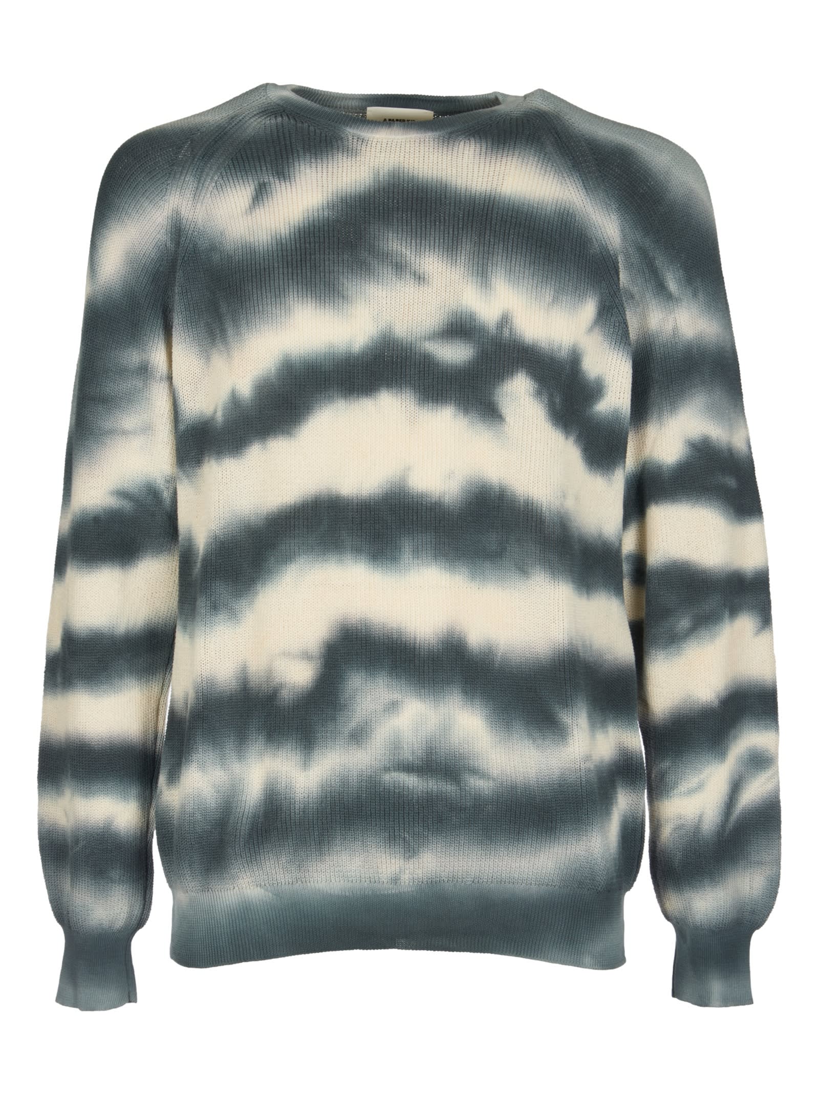 A Paper Kid Rib Printed Sweatshirt In Multicolor