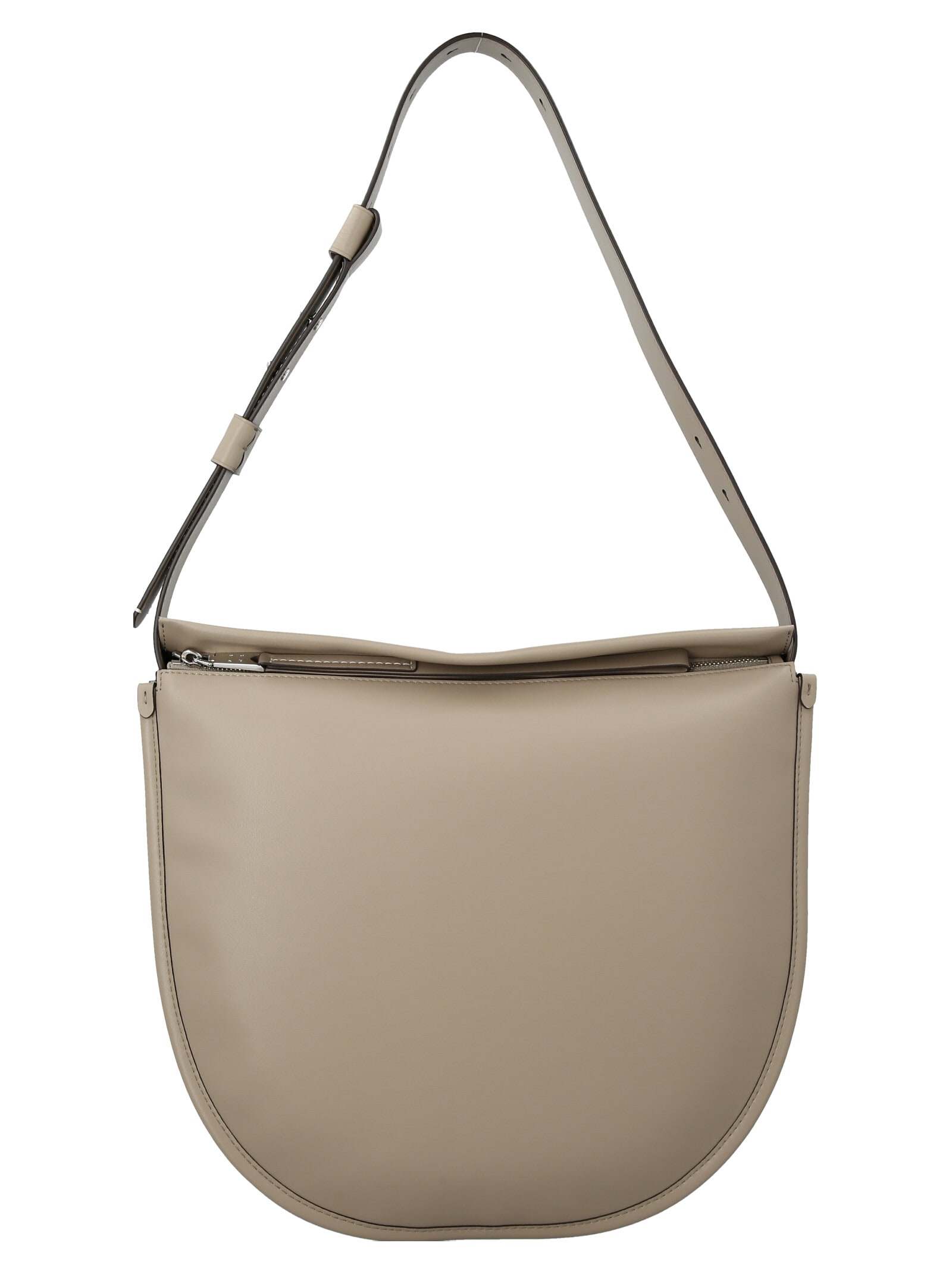 White Label Baxter Leather Shoulder Bag in Beige - Proenza