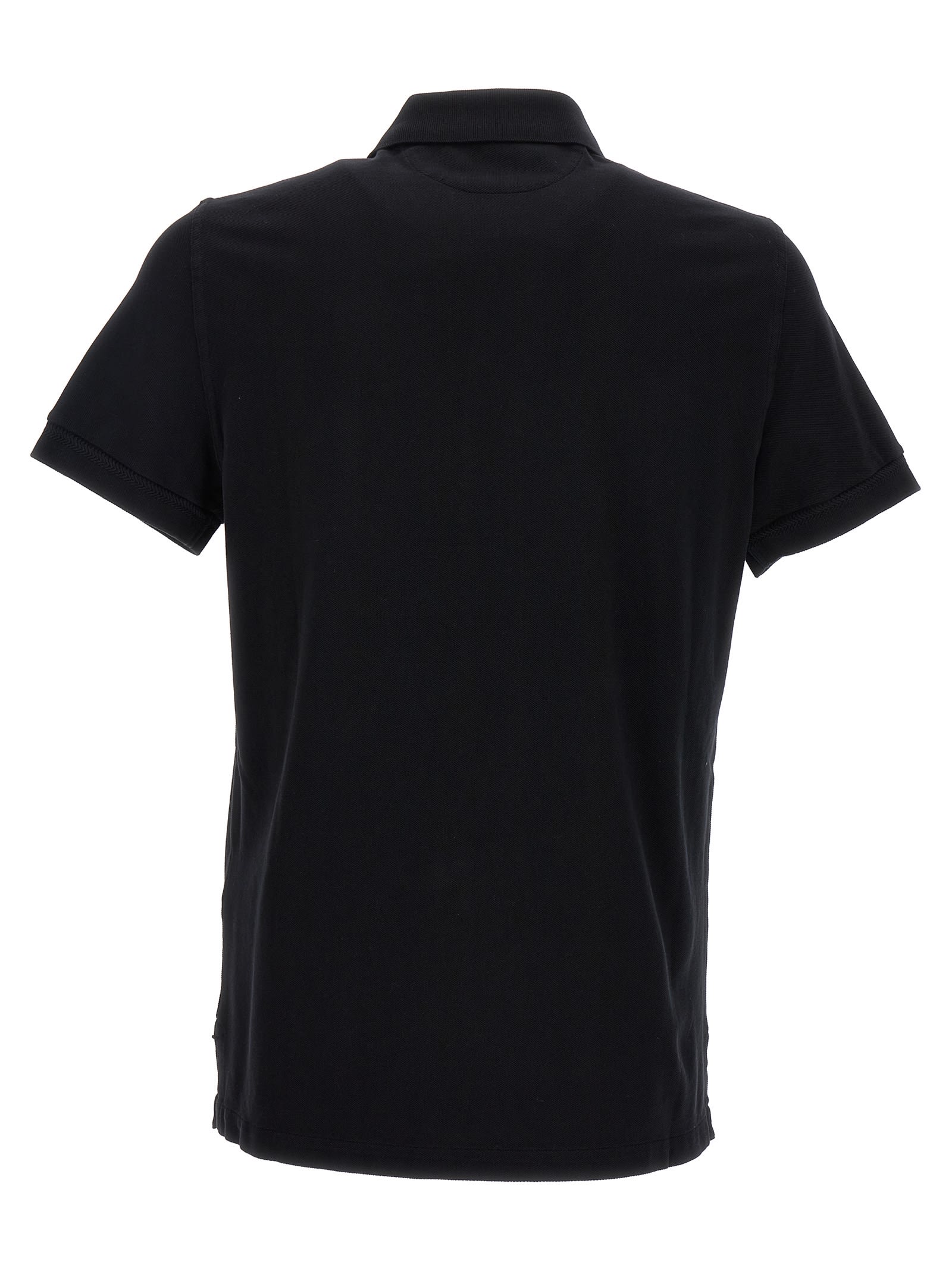 Shop Tom Ford Logo Embroidery Polo Shirt In Black