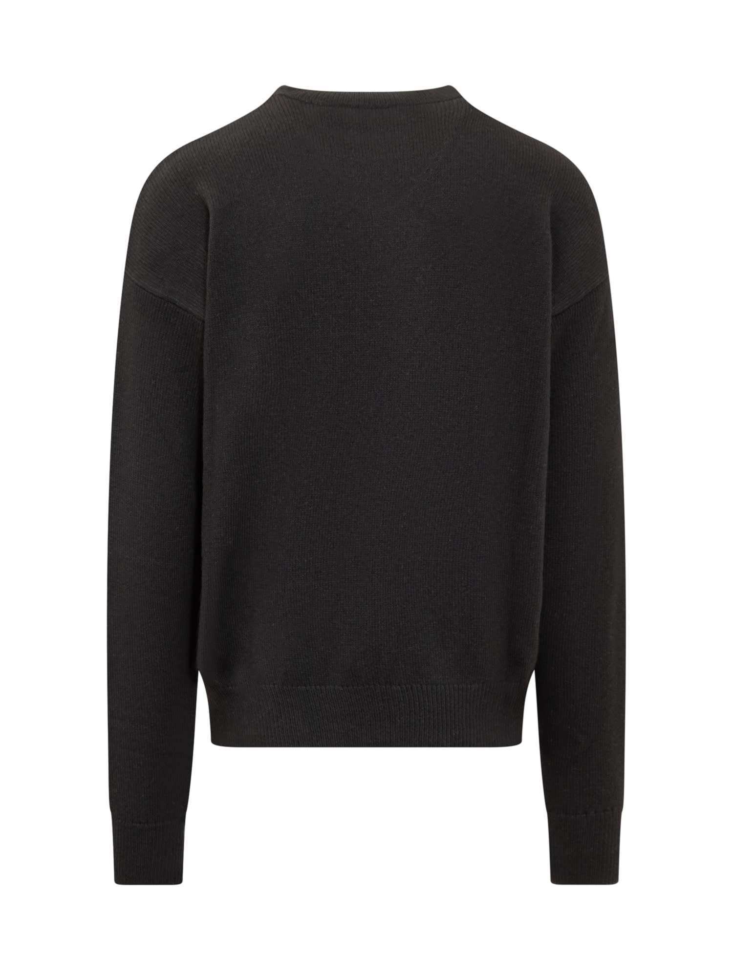 Shop Palm Angels Crewneck Sweater In Black Green