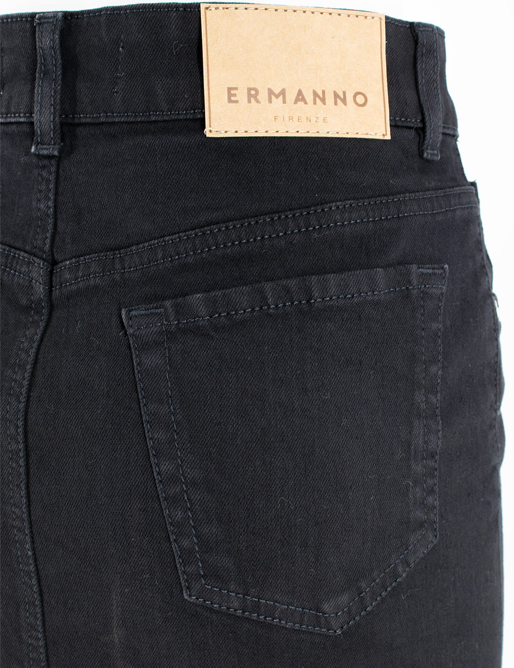 Shop Ermanno Firenze Skirt In Denim Nero