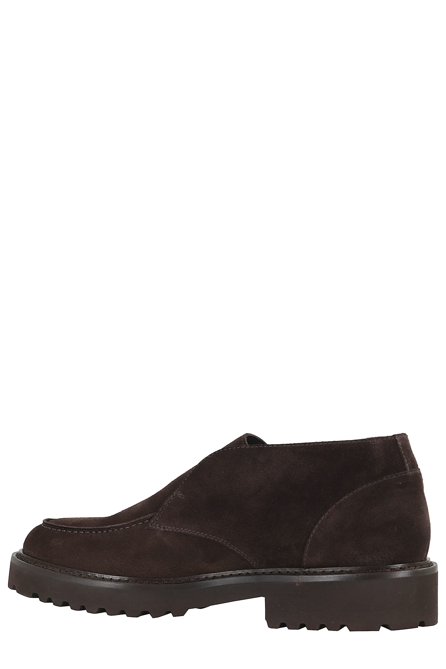 Doucal's Dark Brown Suede Slip-on Ankle Boots In Brown