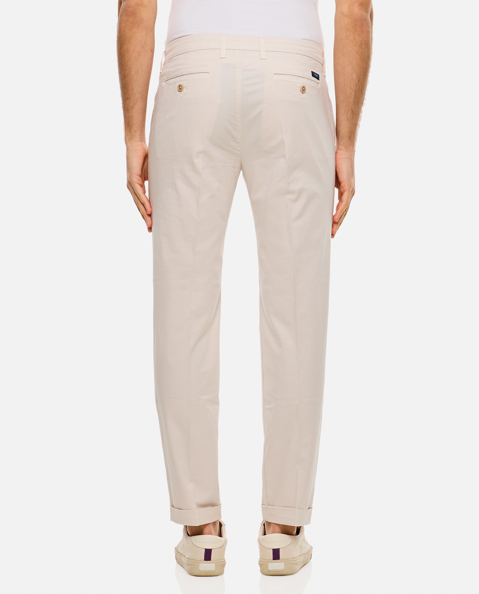 Fay Capri Trousers In Argilla Chiaro