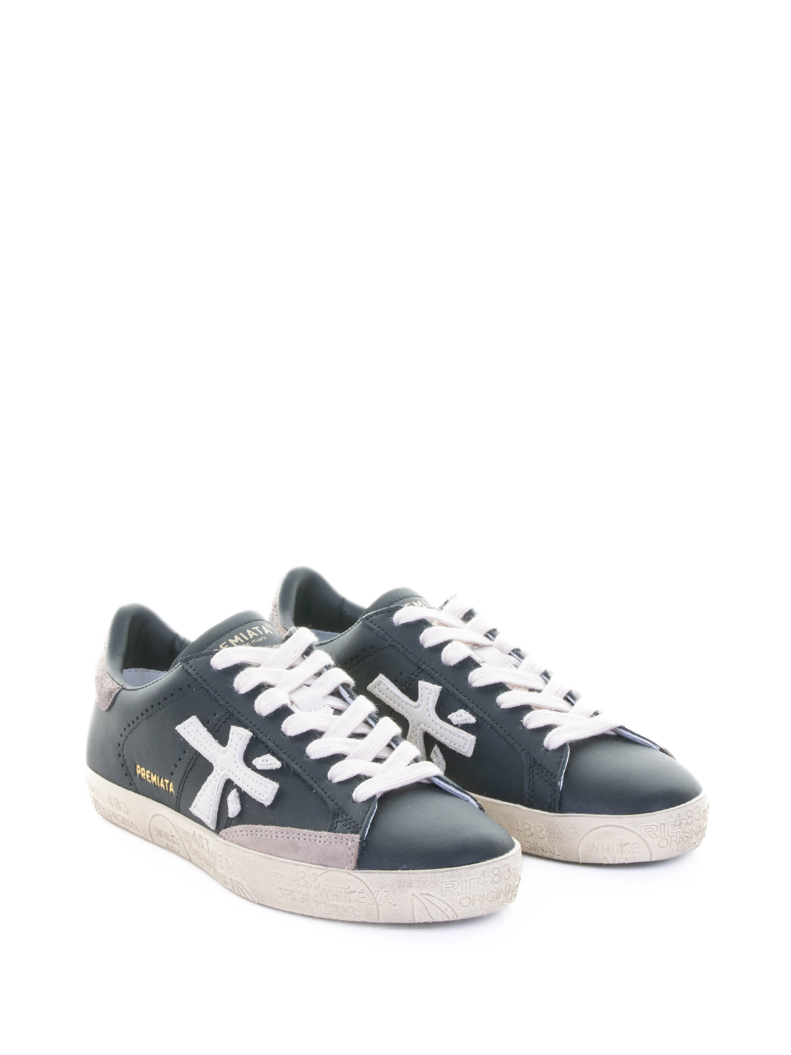 Premiata 1 Linea Sneakers Black In Black