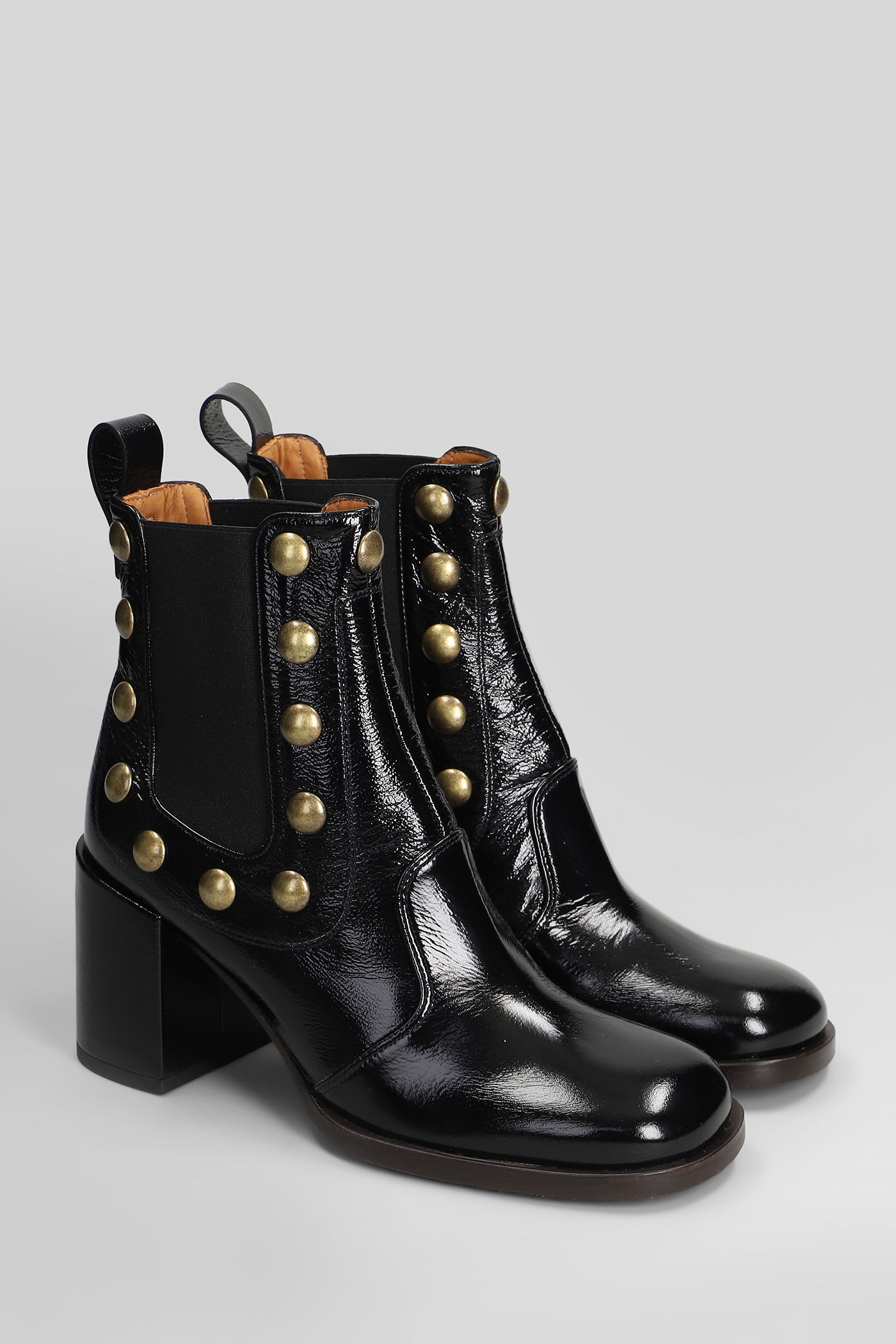 Chie Mihara 75mm Embellished Block-heel Ankle Boots In Black