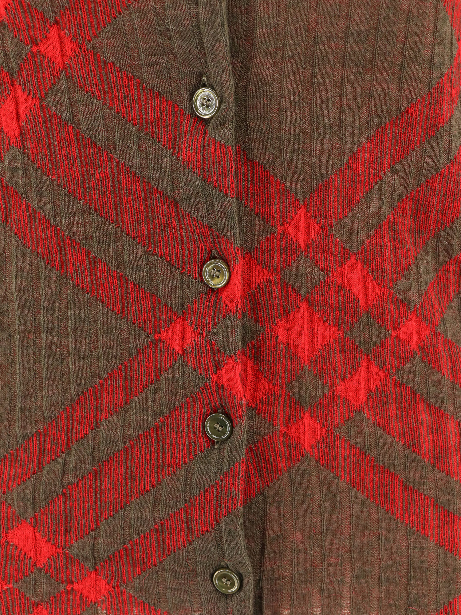 Shop Burberry Cardigan In Red