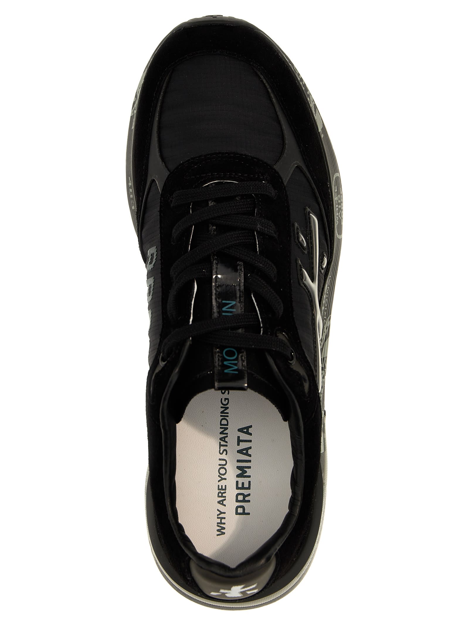 Shop Premiata Moerun Sneakers In Nero