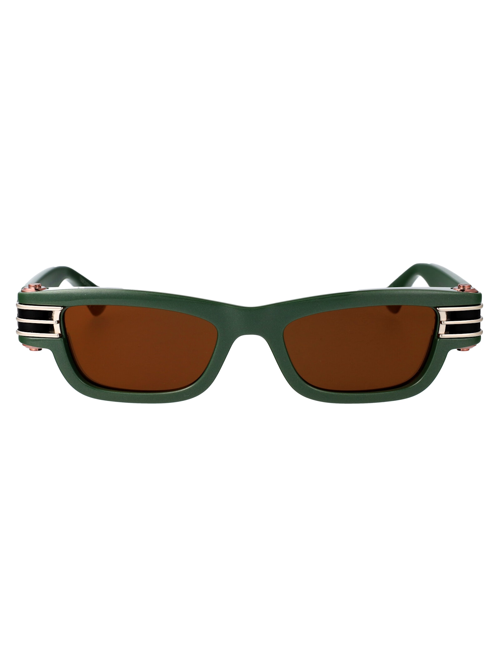 Shop Bottega Veneta Bv1308s Sunglasses In Green