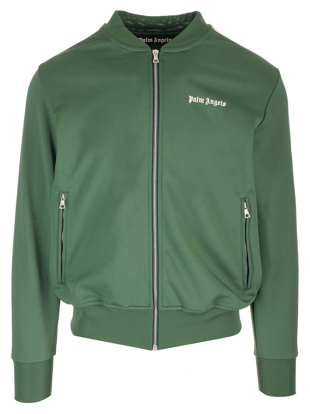 Track Jacket In Green-colored Technical Fabric