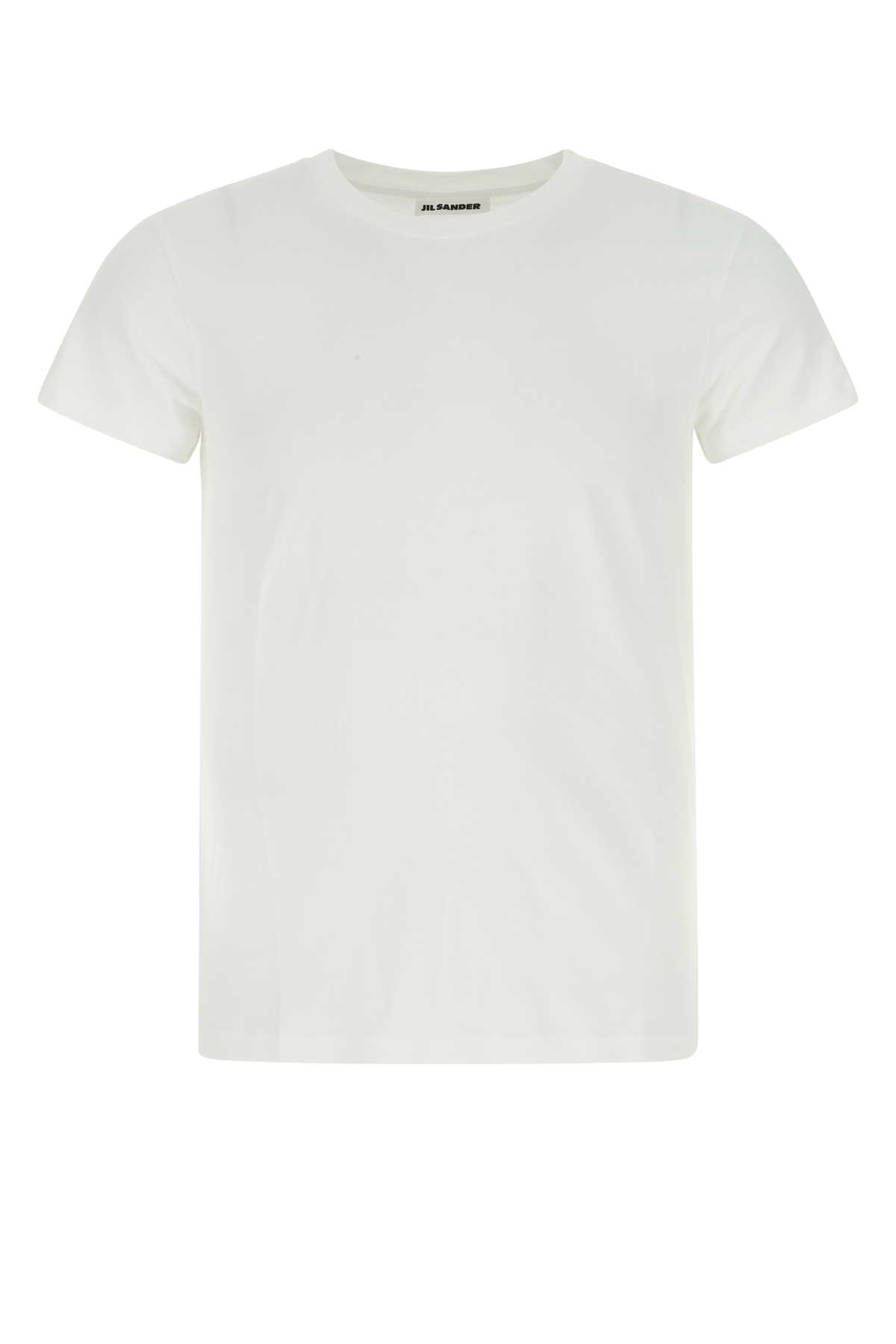 Shop Jil Sander White Cotton T-shirt In 100