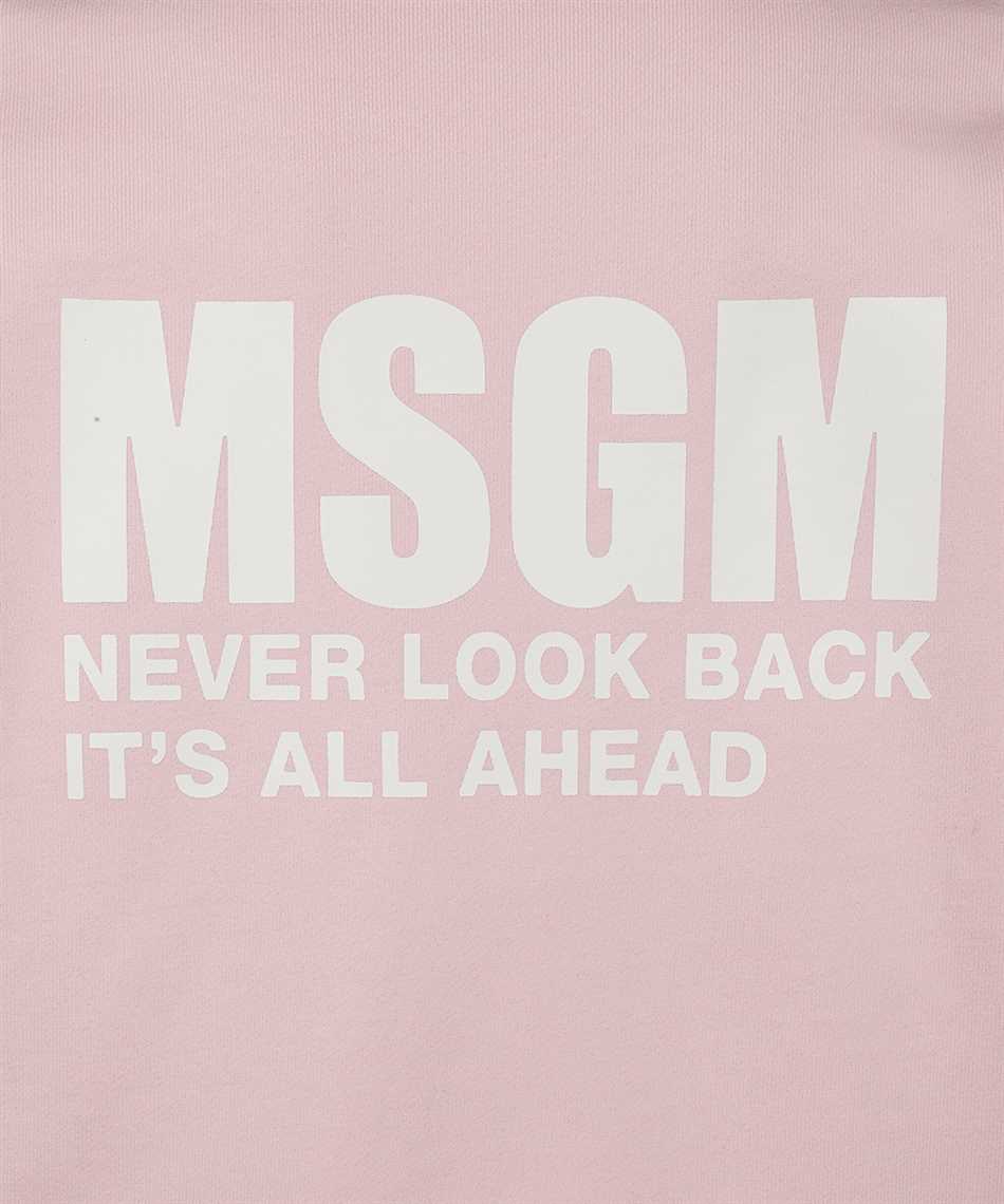Msgm Logo-print Crew-neck Sweatshirt In Pink