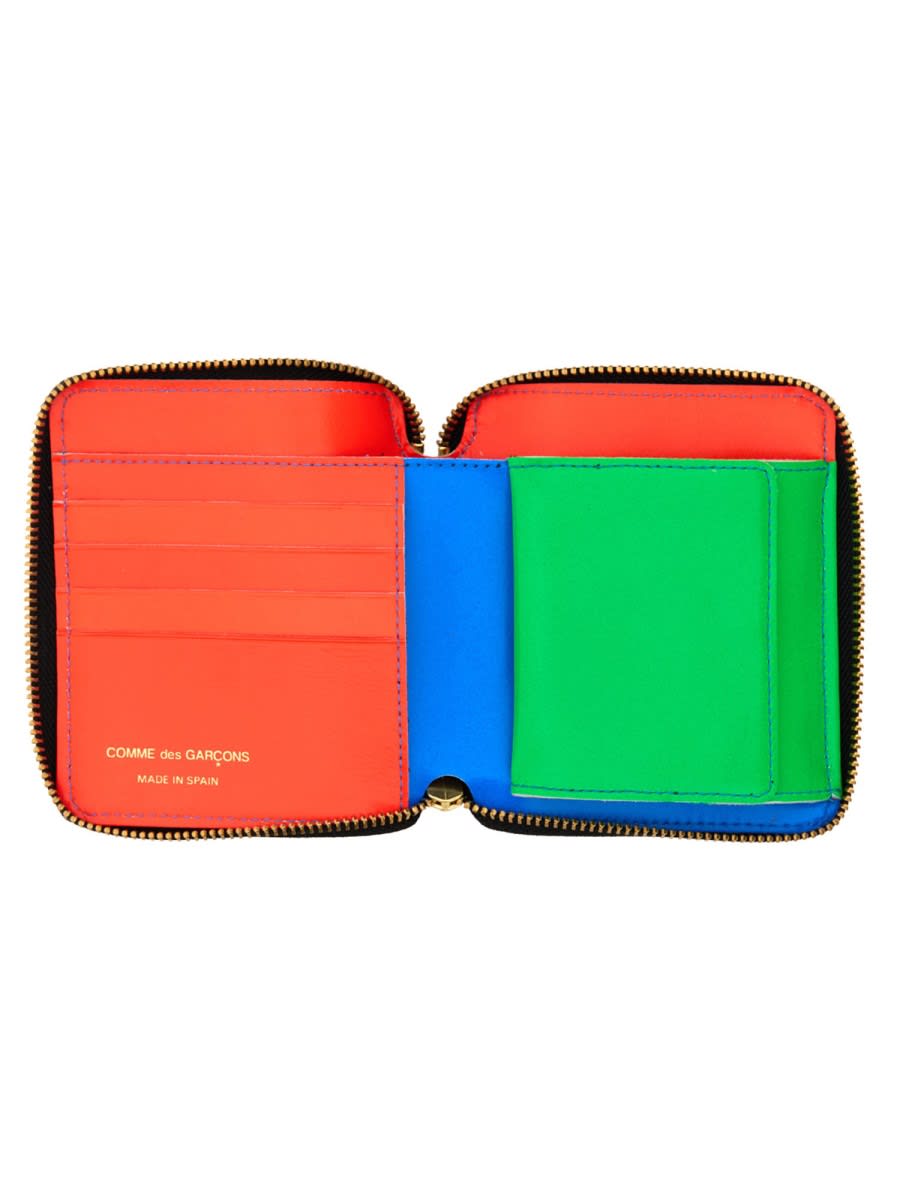 Shop Comme Des Garçons Super Fluo Wallet In Blue