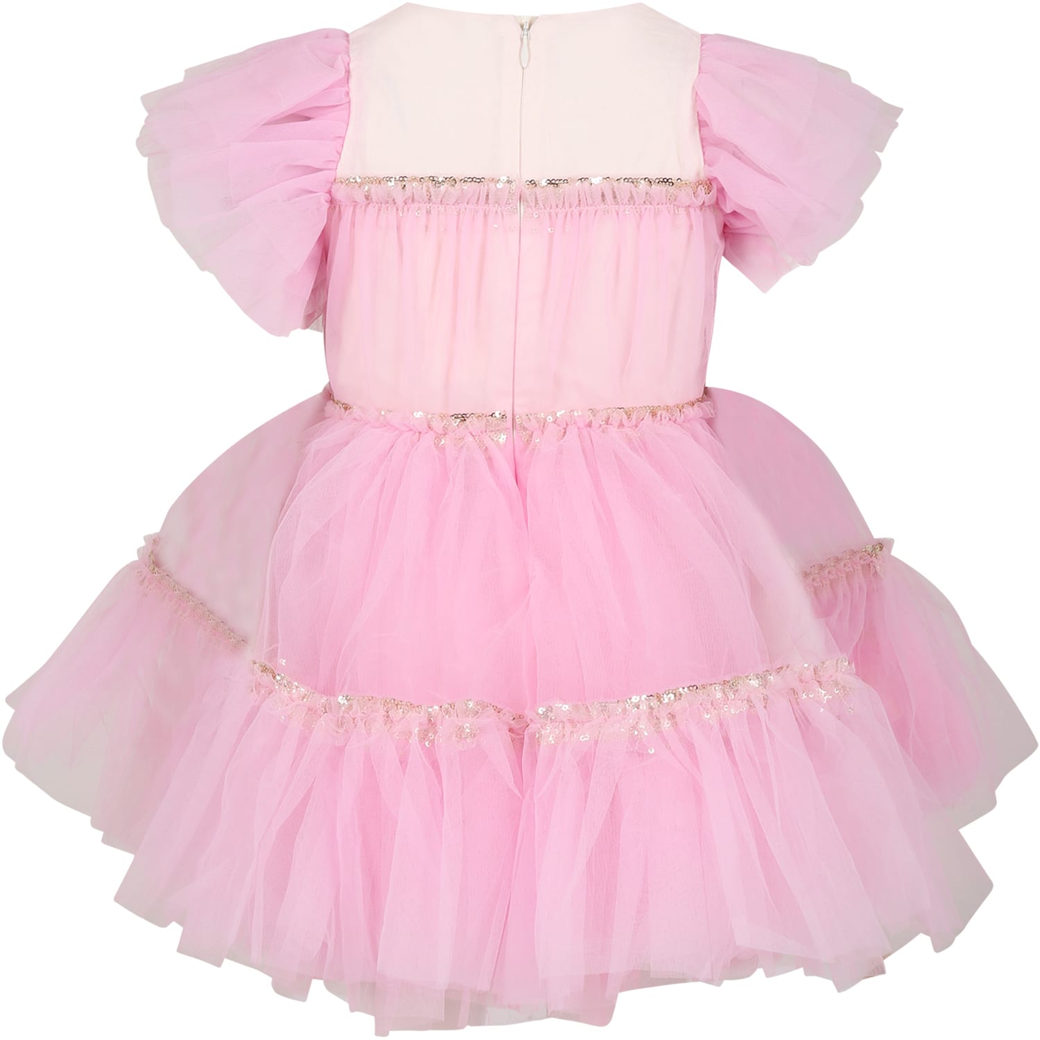 Shop Billieblush Pink Tulle Dress For Girl