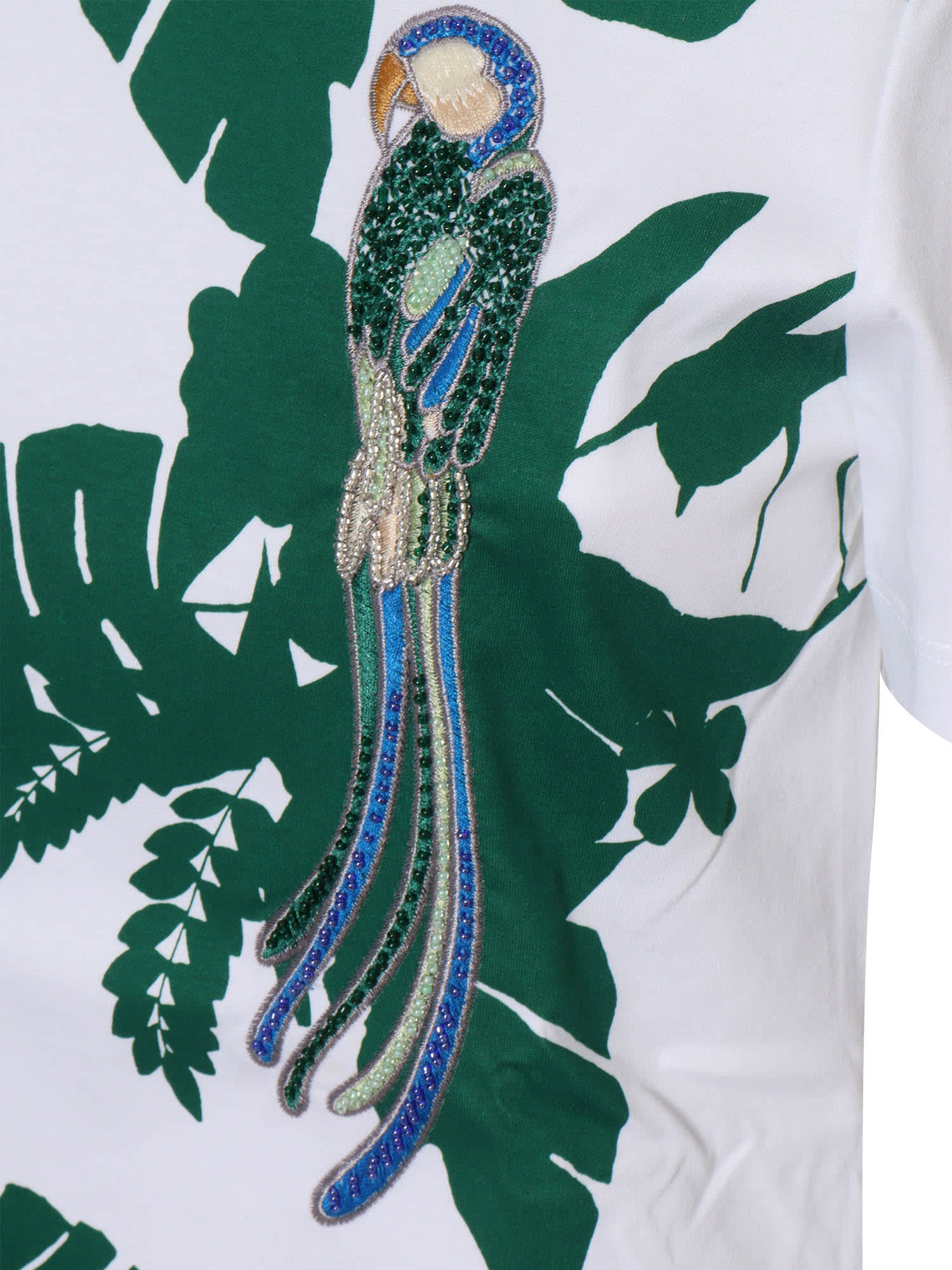 Max Mara Studio T-shirt Woman White In Green