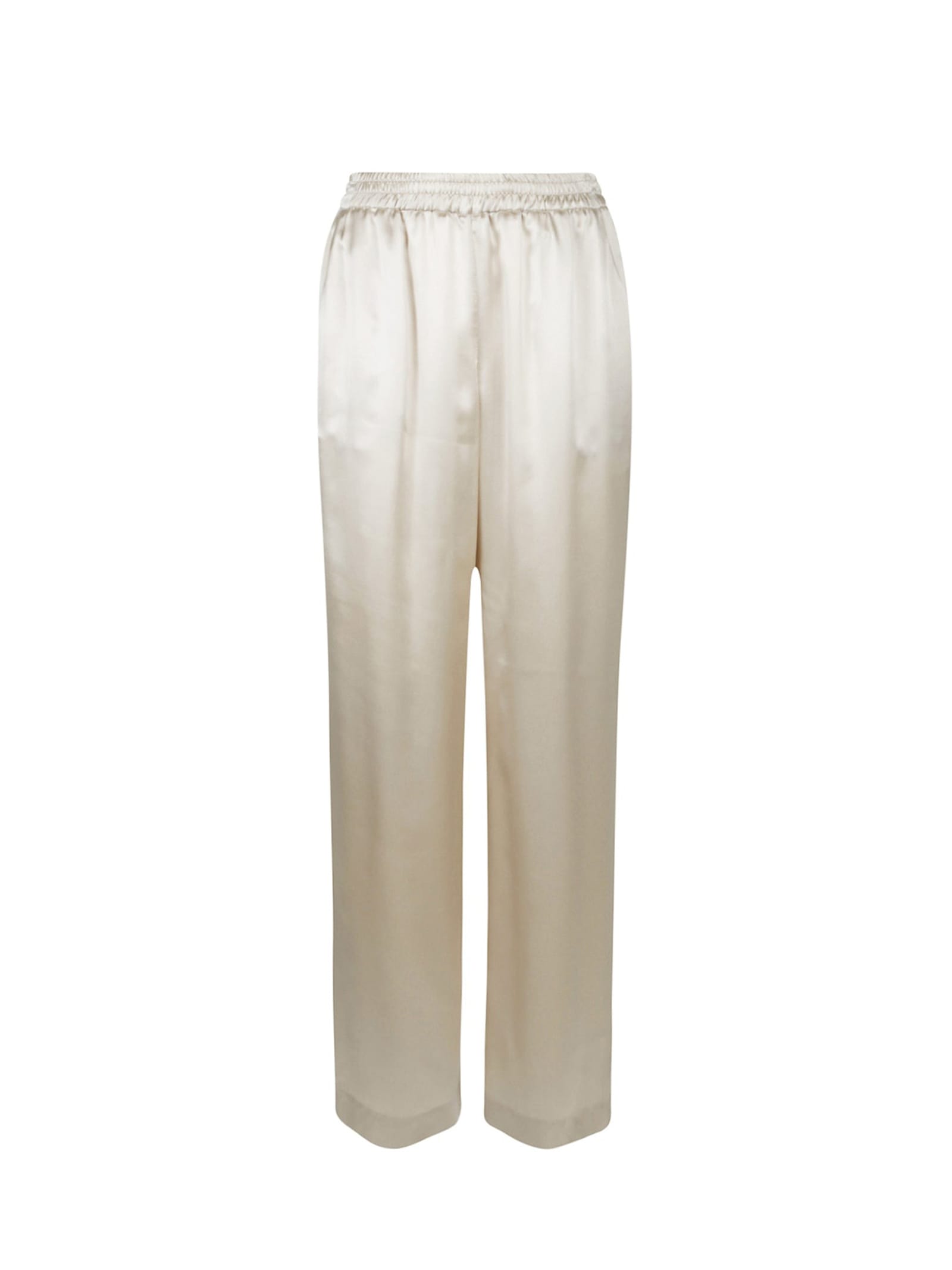 Shop Eleventy High-waisted Linen Trousers In Zucchero