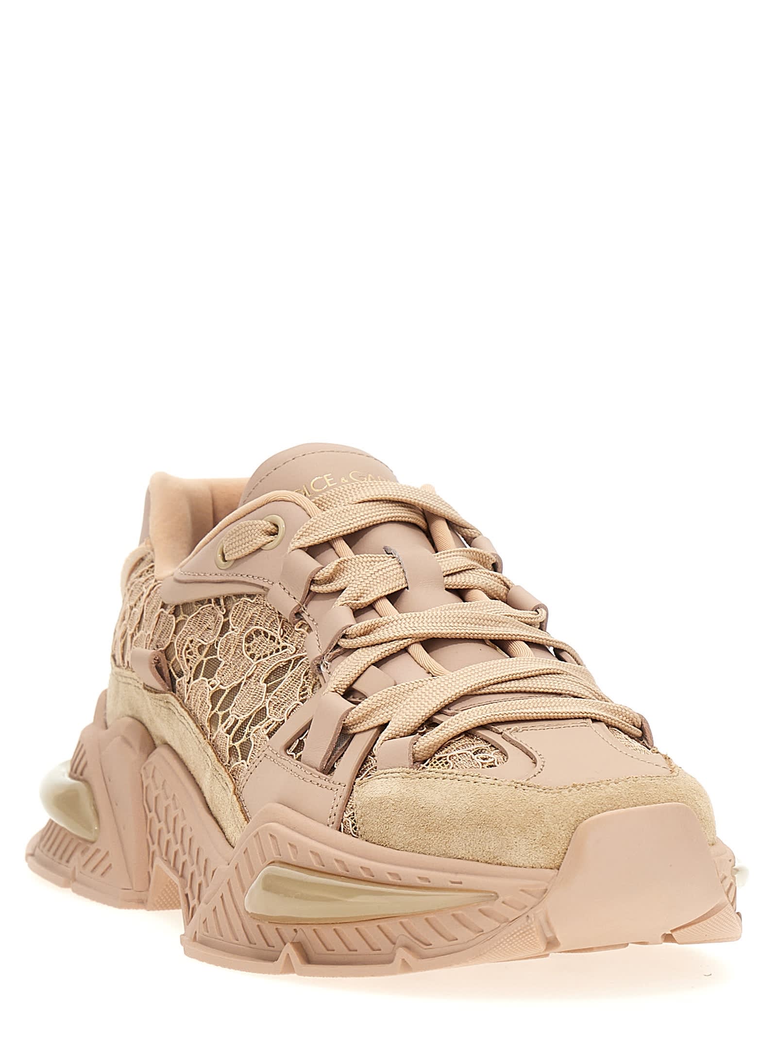 Shop Dolce & Gabbana Airmaster Sneakers In Beige