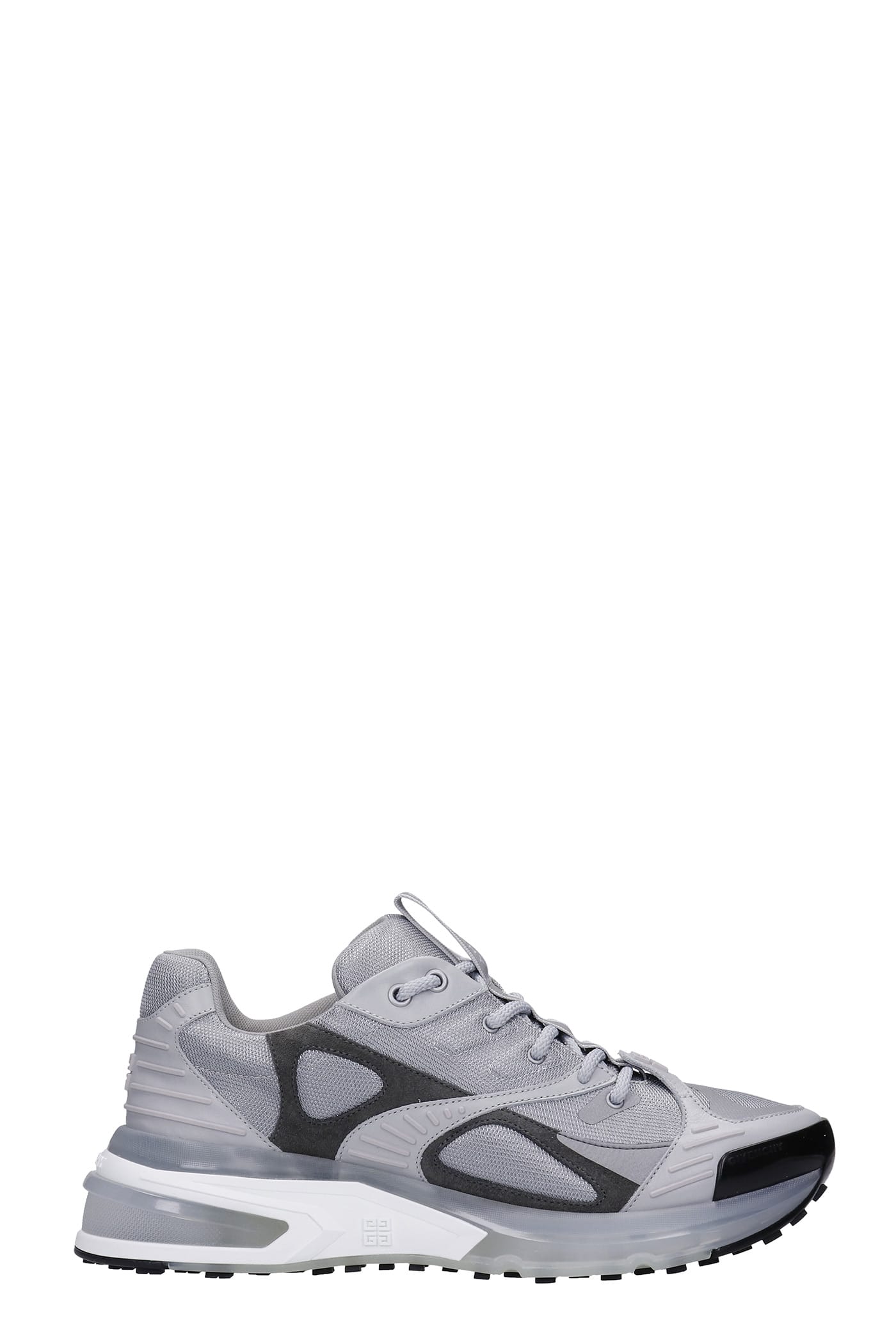 Givenchy Giv 1 Tr Suede And Rubber-trimmed Mesh Sneakers In Grey