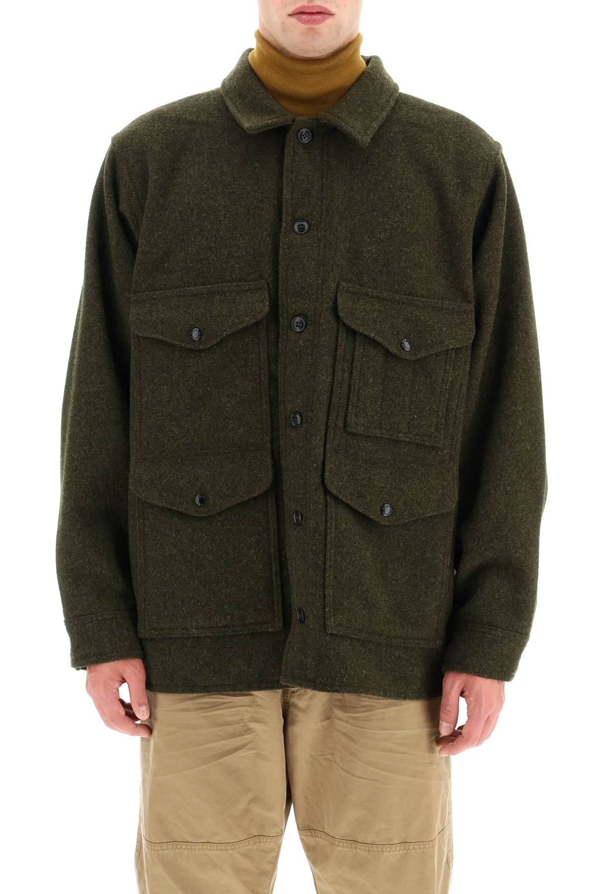 Shop Filson Mackinaw Wool Cruiser Jacket In Green