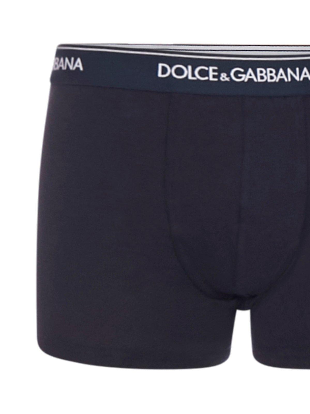Dolce & Gabbana Bi-pack Underwear Boxer In Blue
