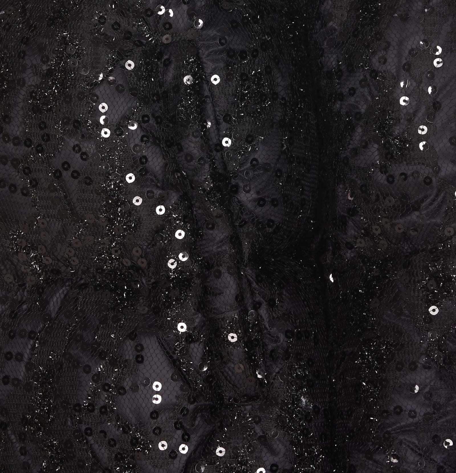 Herno Bomber Sequins Down Jacket In Nero