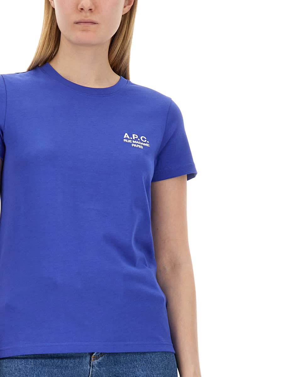 Shop Apc T-shirt Denise In Blue