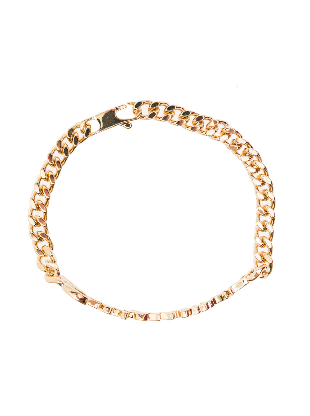 JACQUEMUS GOLD-TONE LA GOURMETTE LOGO CHAIN LINK BRACELET IN BRASS WOMAN