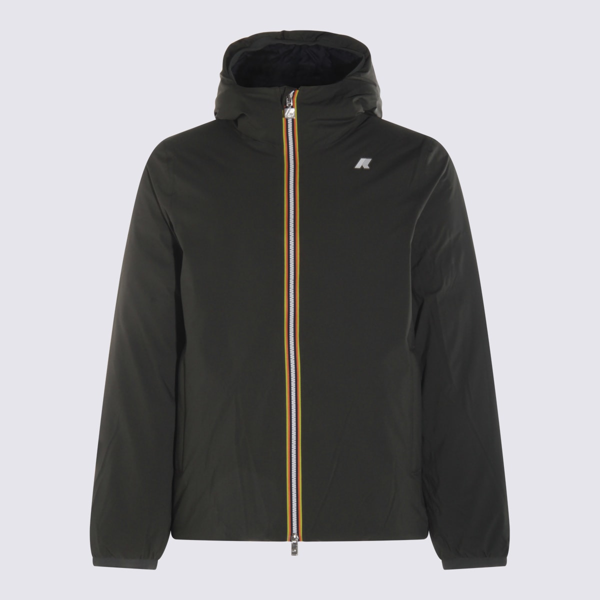 K-way Green Blue Jack St Thermo Double Down Jacket In Black