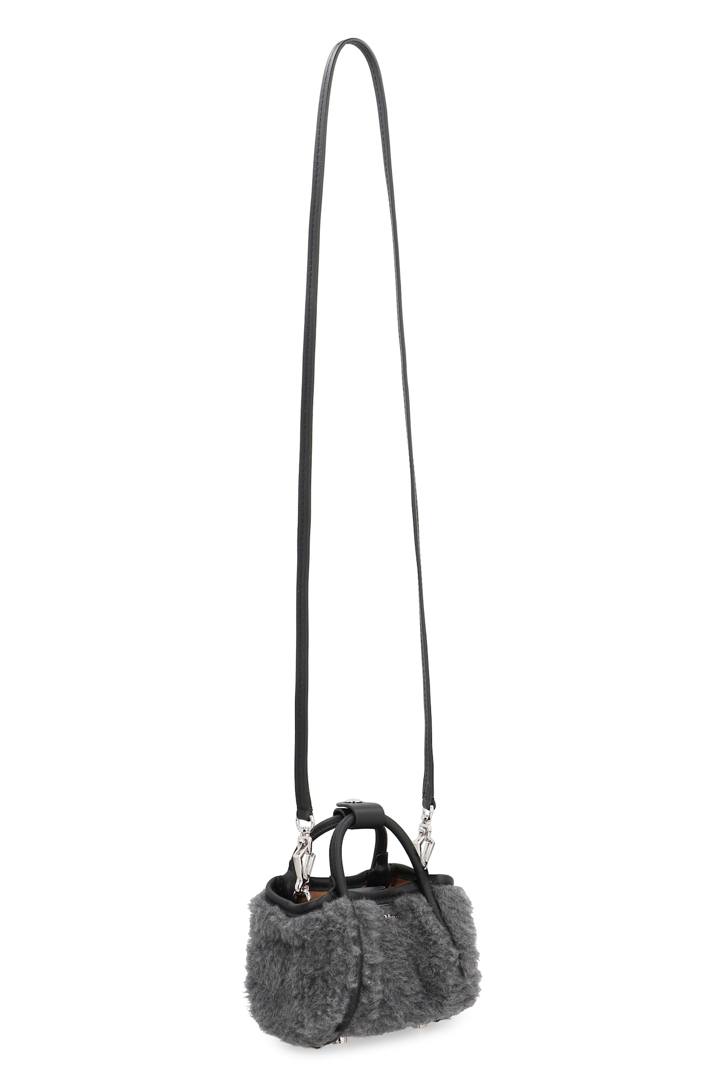 Shop Max Mara Marine Mini Handbag In Grey