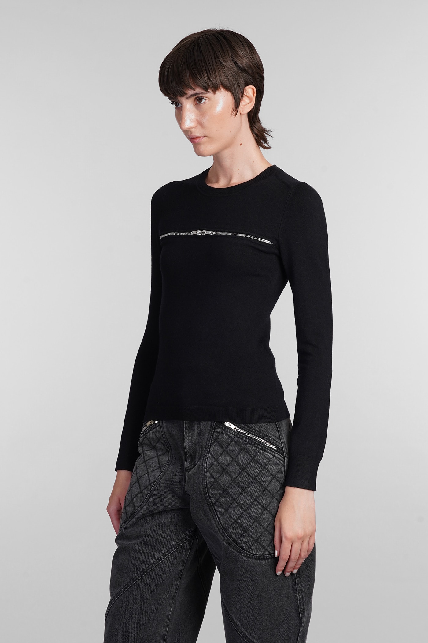 Shop Isabel Marant Gio Knitwear In Black Viscose