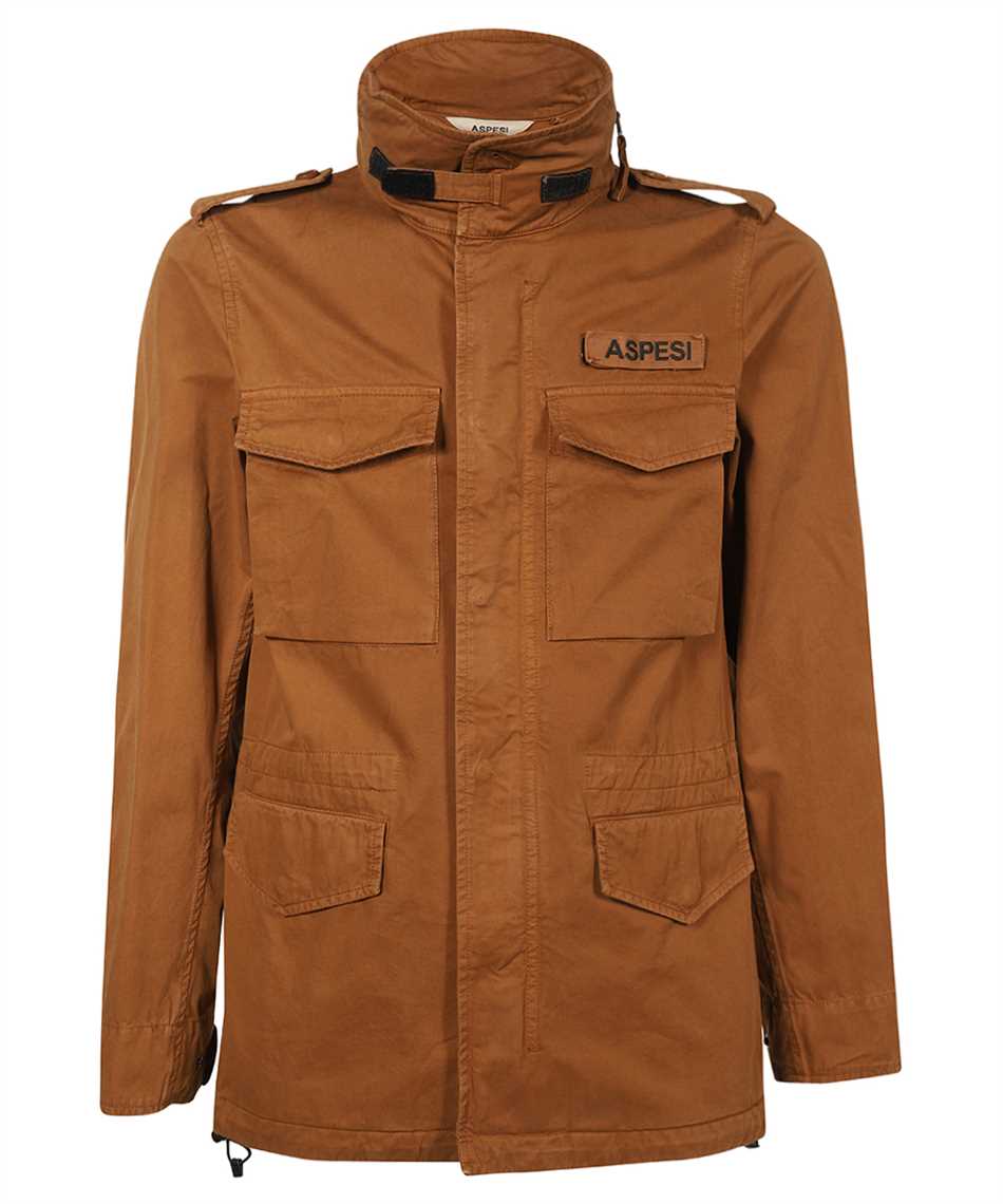 Aspesi Cotton Minifield Jacket In Brown